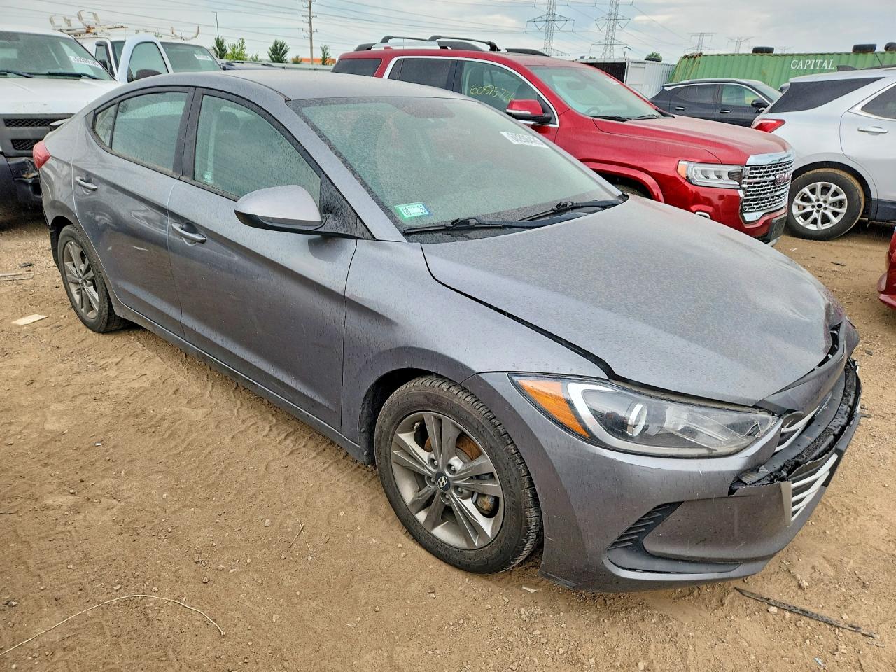 2018 Hyundai Elantra Sel Серый vin: 5NPD84LF3JH342676