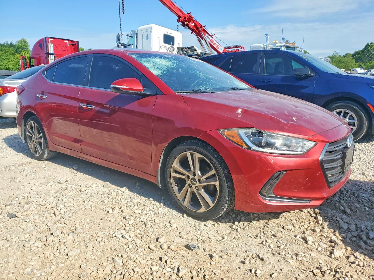 2017 Hyundai Elantra Limited Красный vin: 5NPD84LF4HH120321
