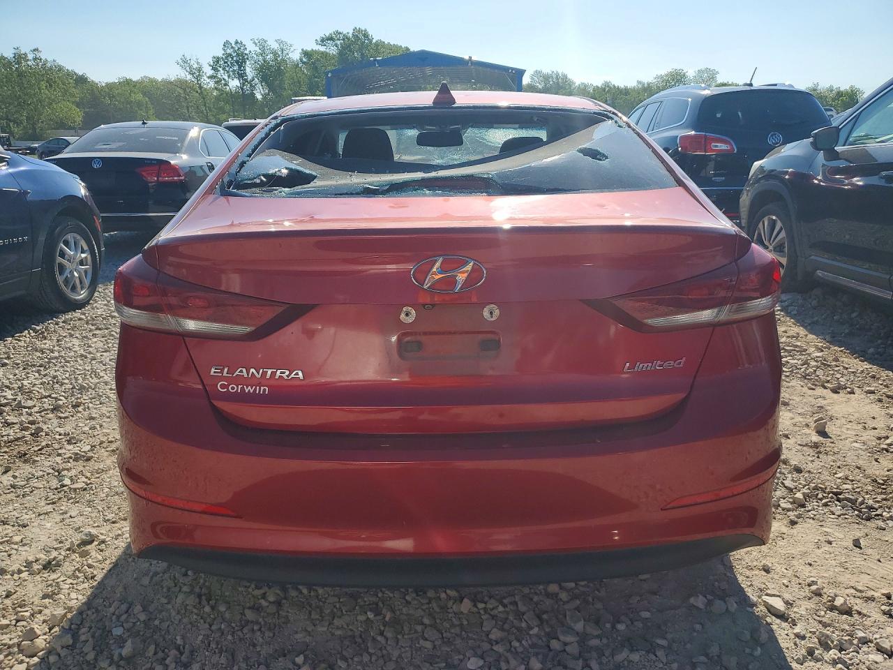 2017 Hyundai Elantra Limited Красный vin: 5NPD84LF4HH120321
