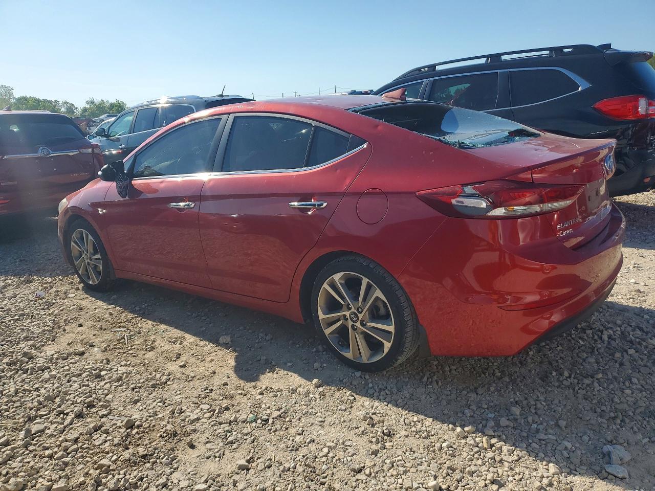 2017 Hyundai Elantra Limited Красный vin: 5NPD84LF4HH120321