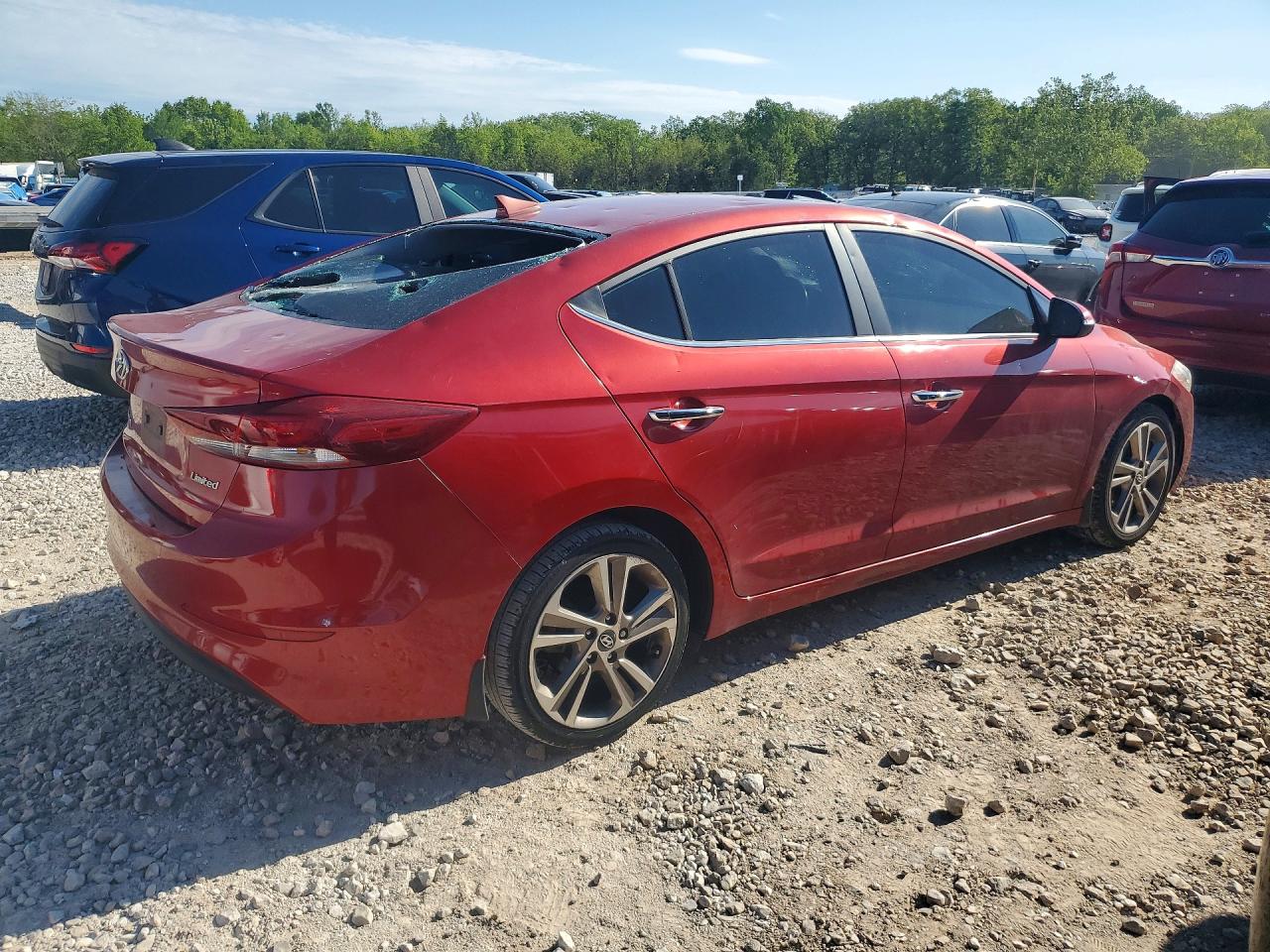 2017 Hyundai Elantra Limited Красный vin: 5NPD84LF4HH120321