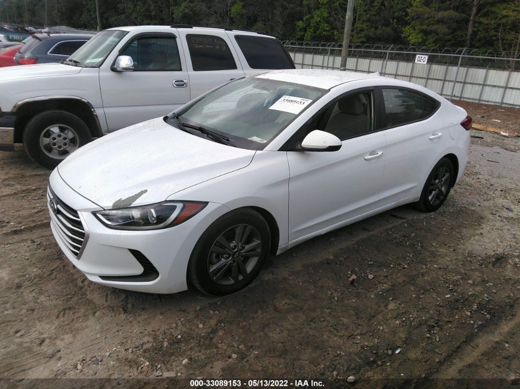 2017 Hyundai Elantra Se White vin: 5NPD84LF4HH143484