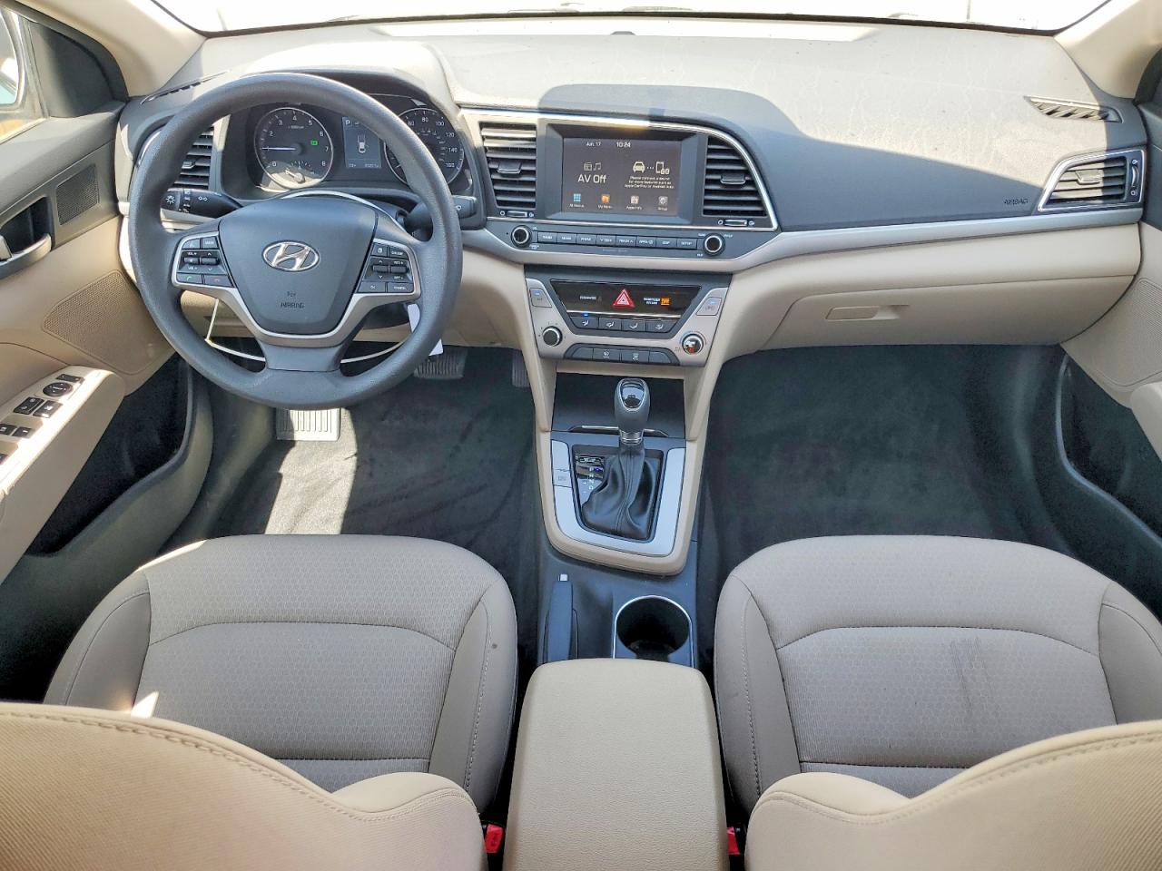 2018 Hyundai Elantra Sel White vin: 5NPD84LF4JH224670