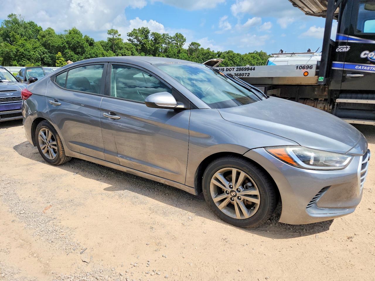 2018 Hyundai Elantra Sel Gray vin: 5NPD84LF4JH255031