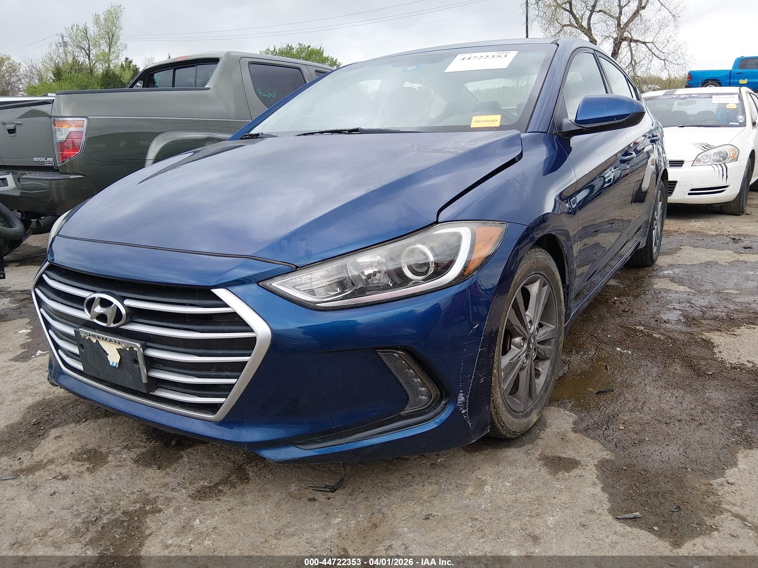 2018 Hyundai Elantra Value Edition Blue vin: 5NPD84LF4JH281483