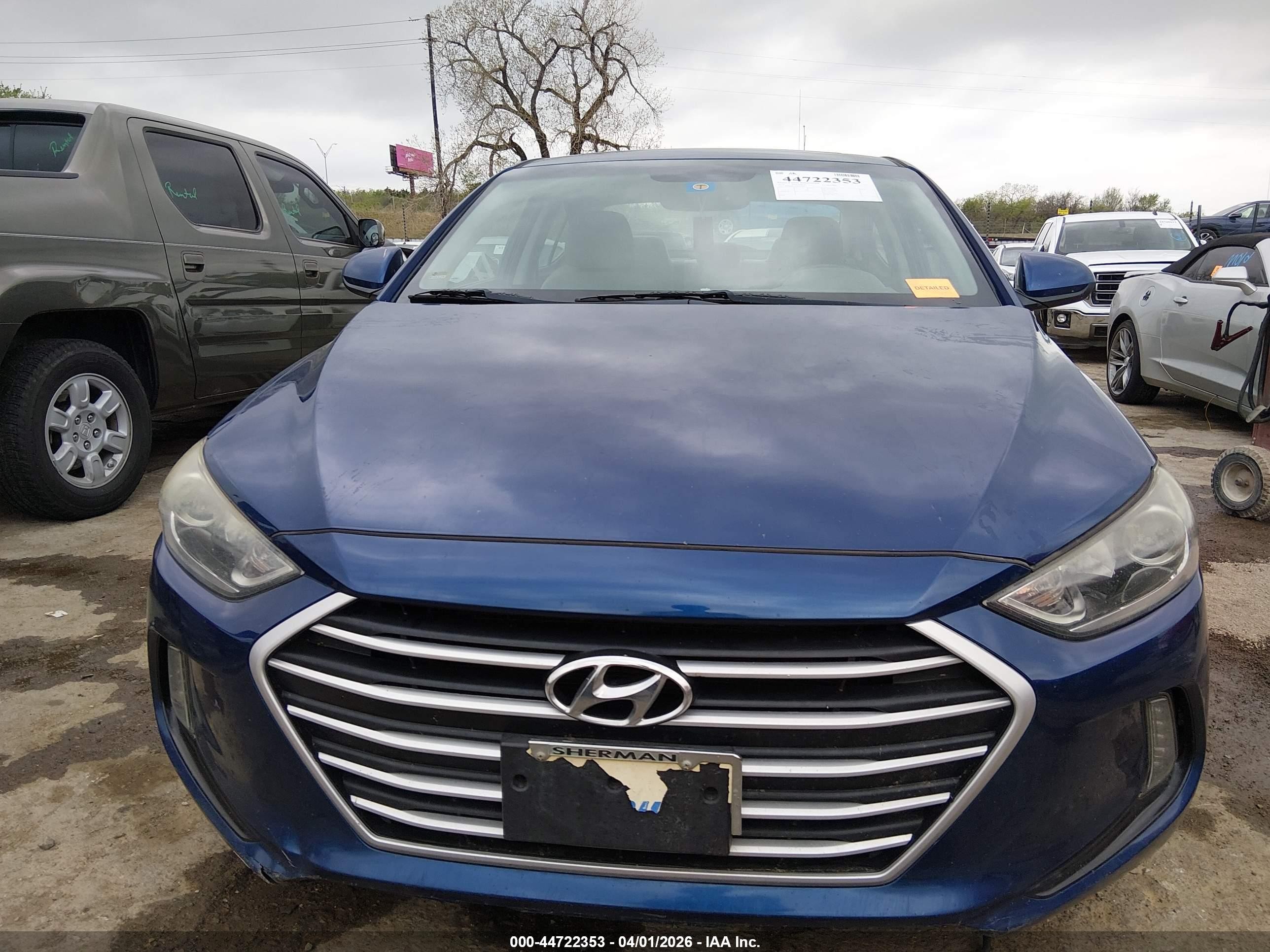2018 Hyundai Elantra Value Edition Blue vin: 5NPD84LF4JH281483