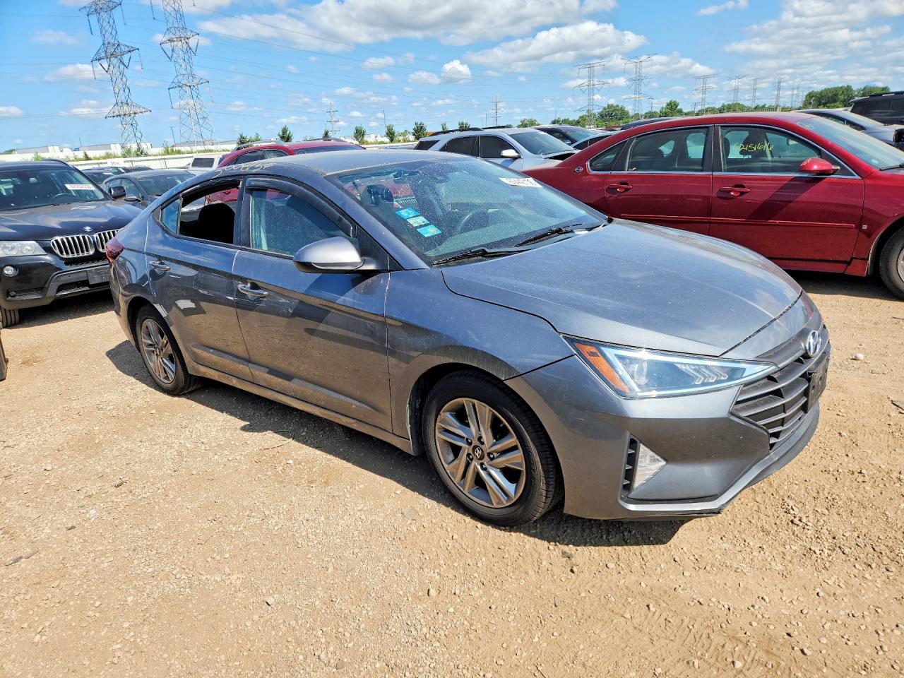 2019 Hyundai Elantra Sel Silver vin: 5NPD84LF4KH427995