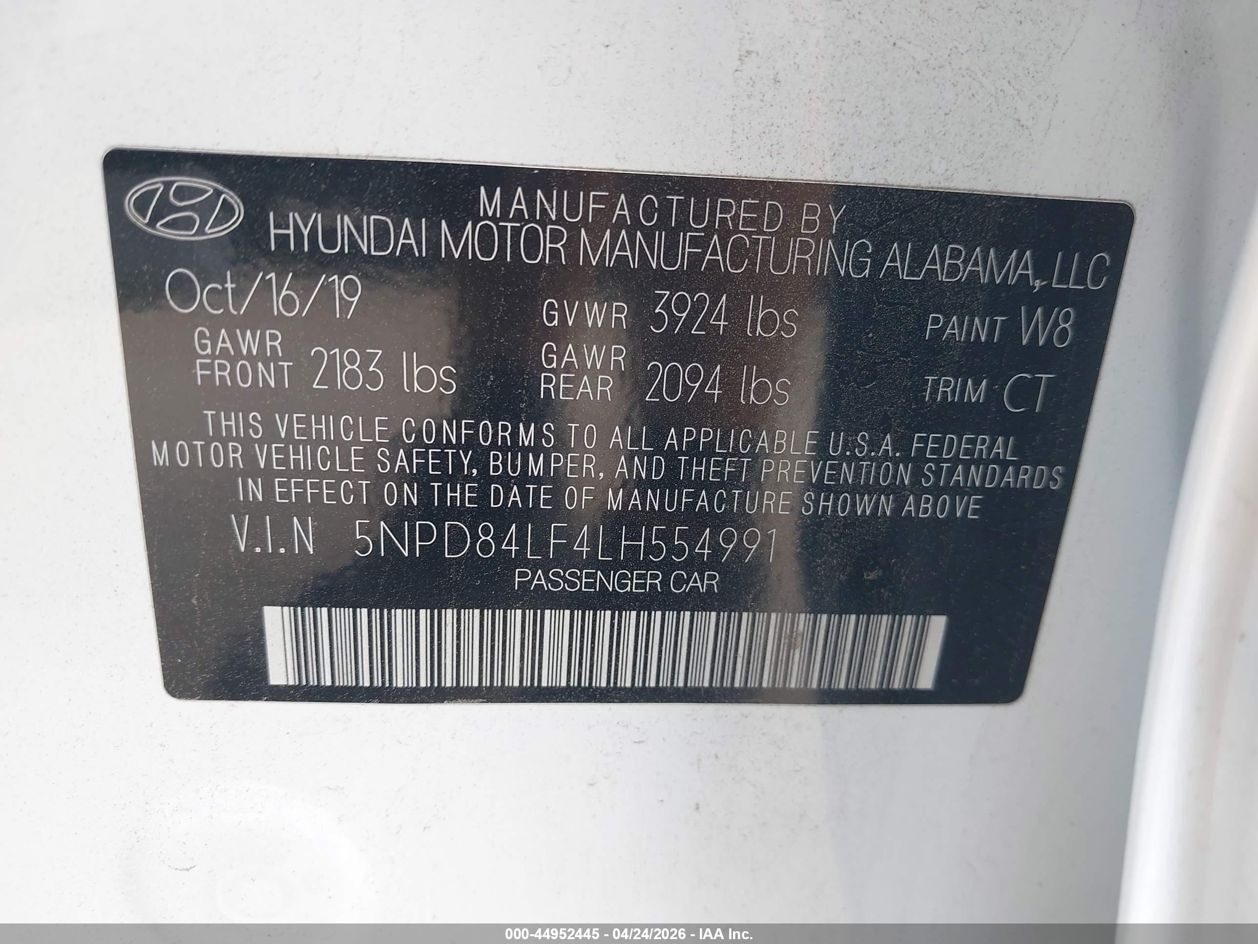 2020 Hyundai Elantra Value Edition White vin: 5NPD84LF4LH554991