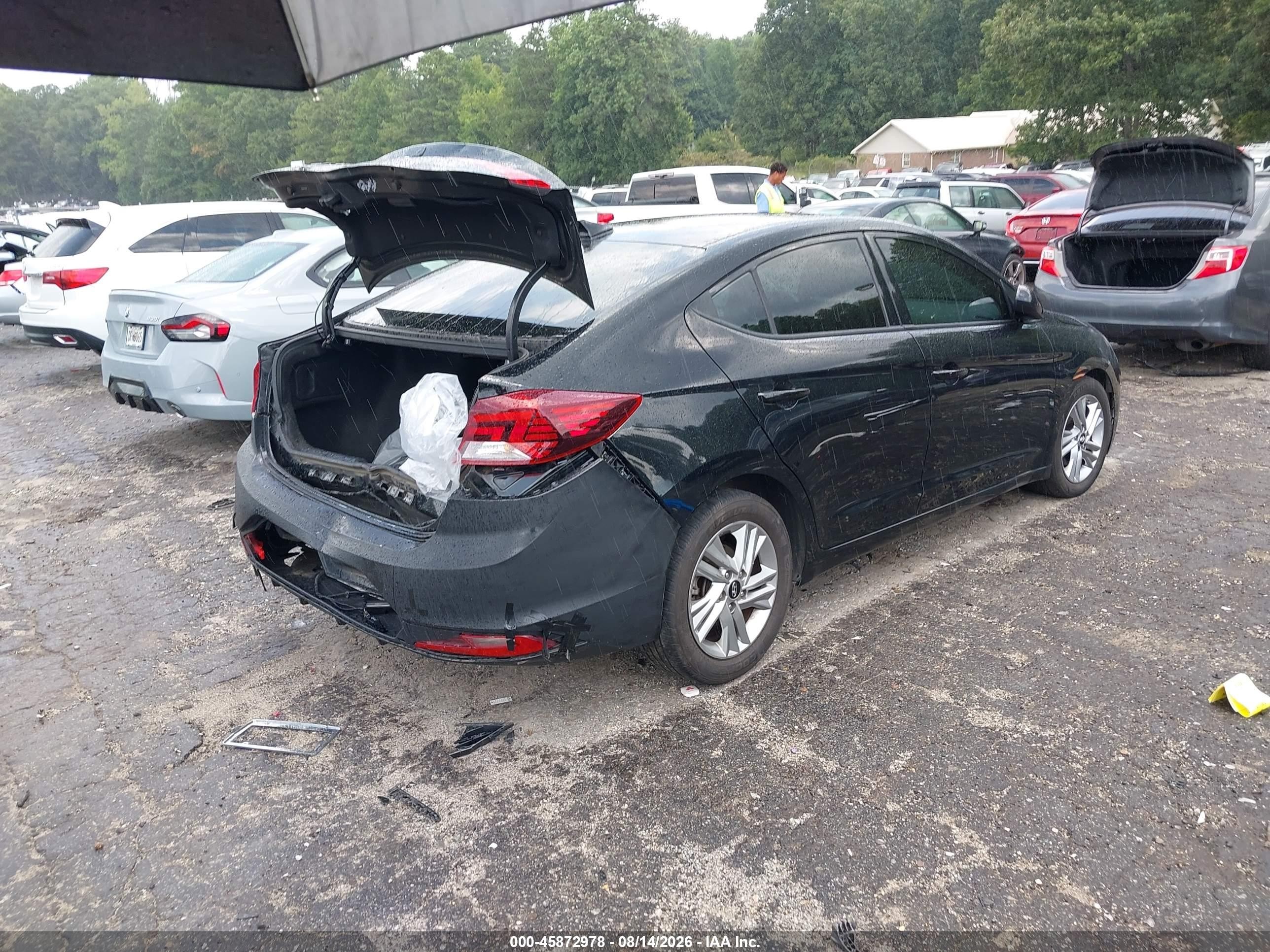 2020 Hyundai Elantra Sel Черный vin: 5NPD84LF4LH574240