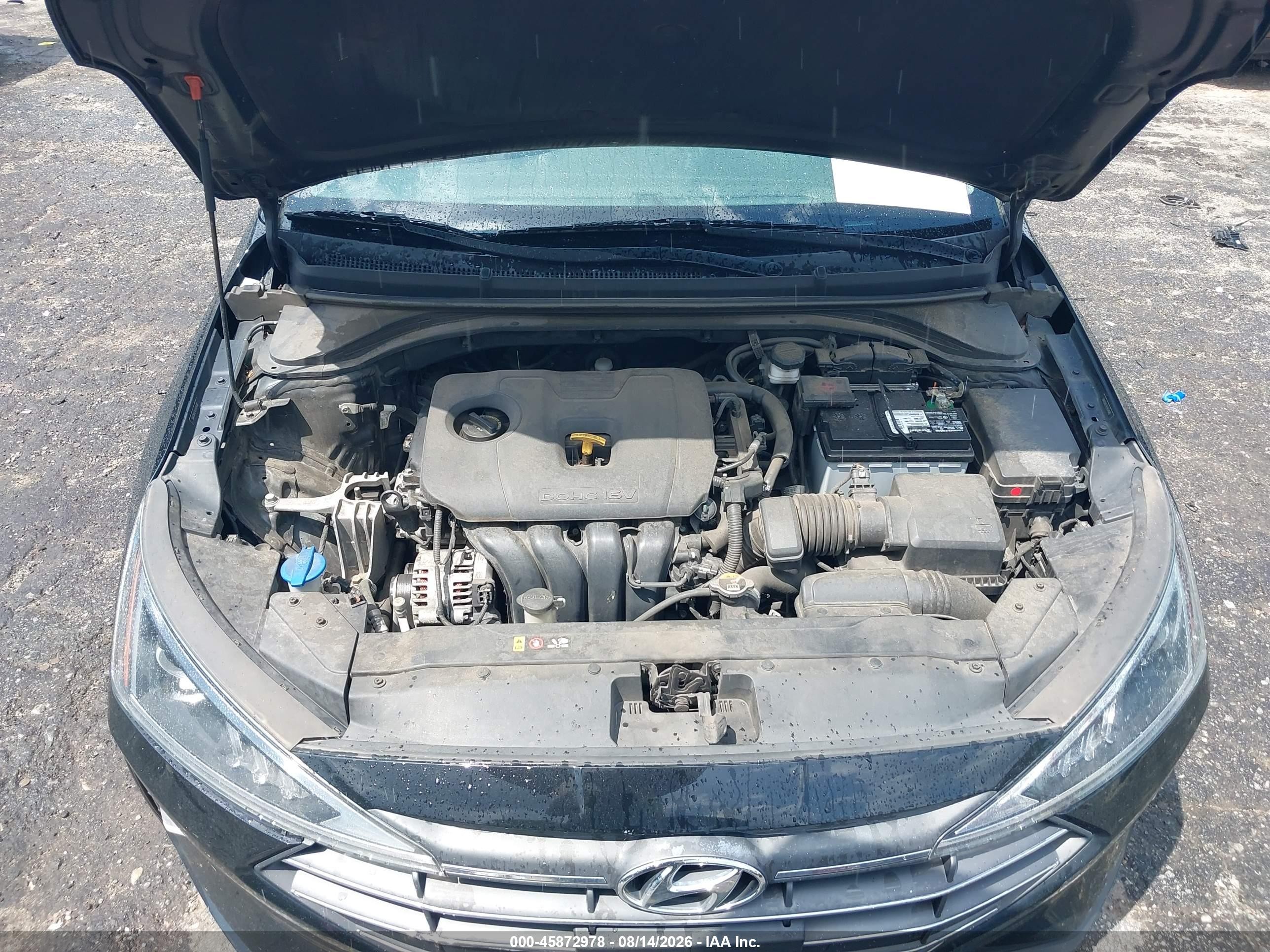 2020 Hyundai Elantra Sel Черный vin: 5NPD84LF4LH574240