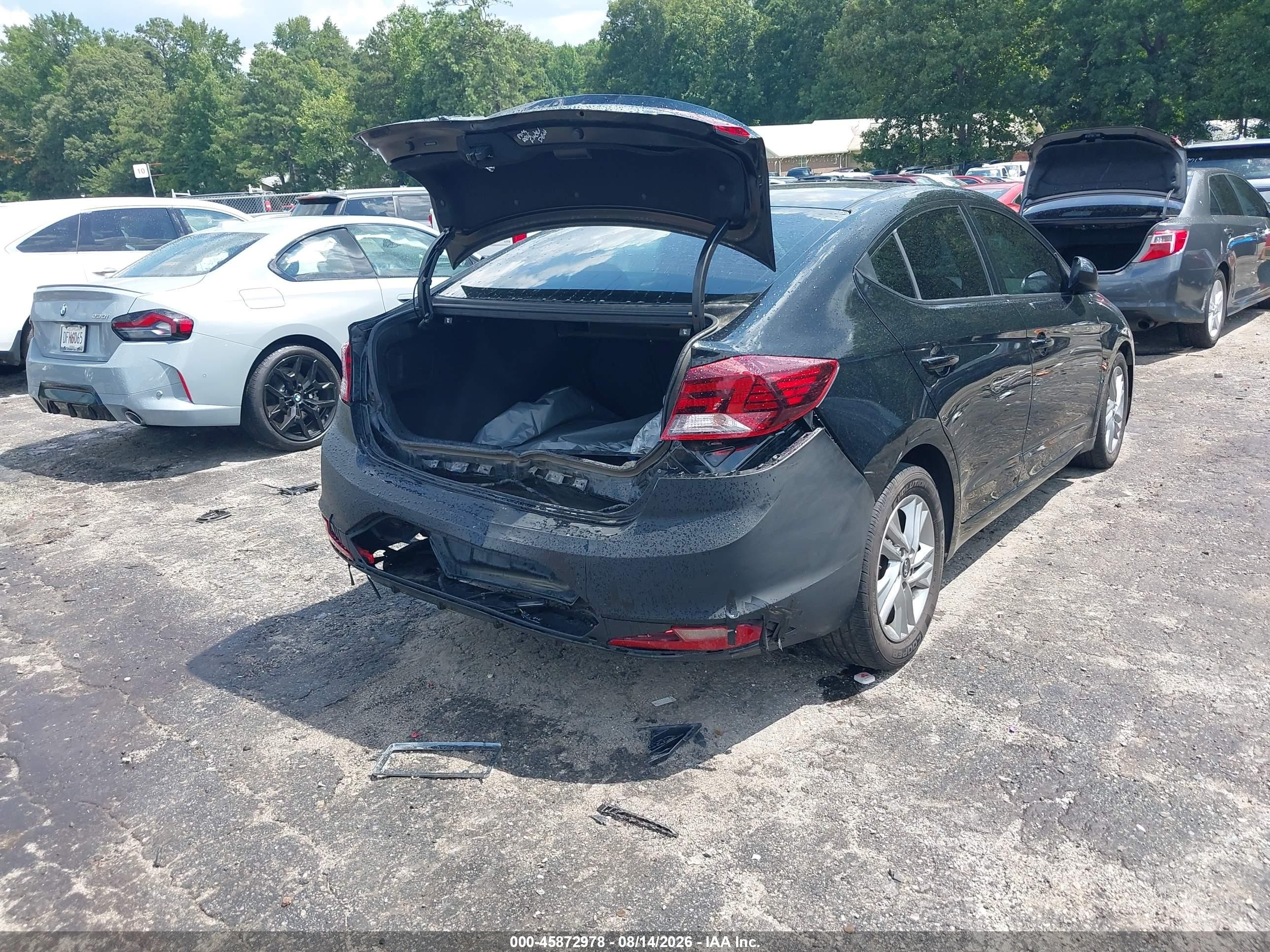 2020 Hyundai Elantra Sel Черный vin: 5NPD84LF4LH574240