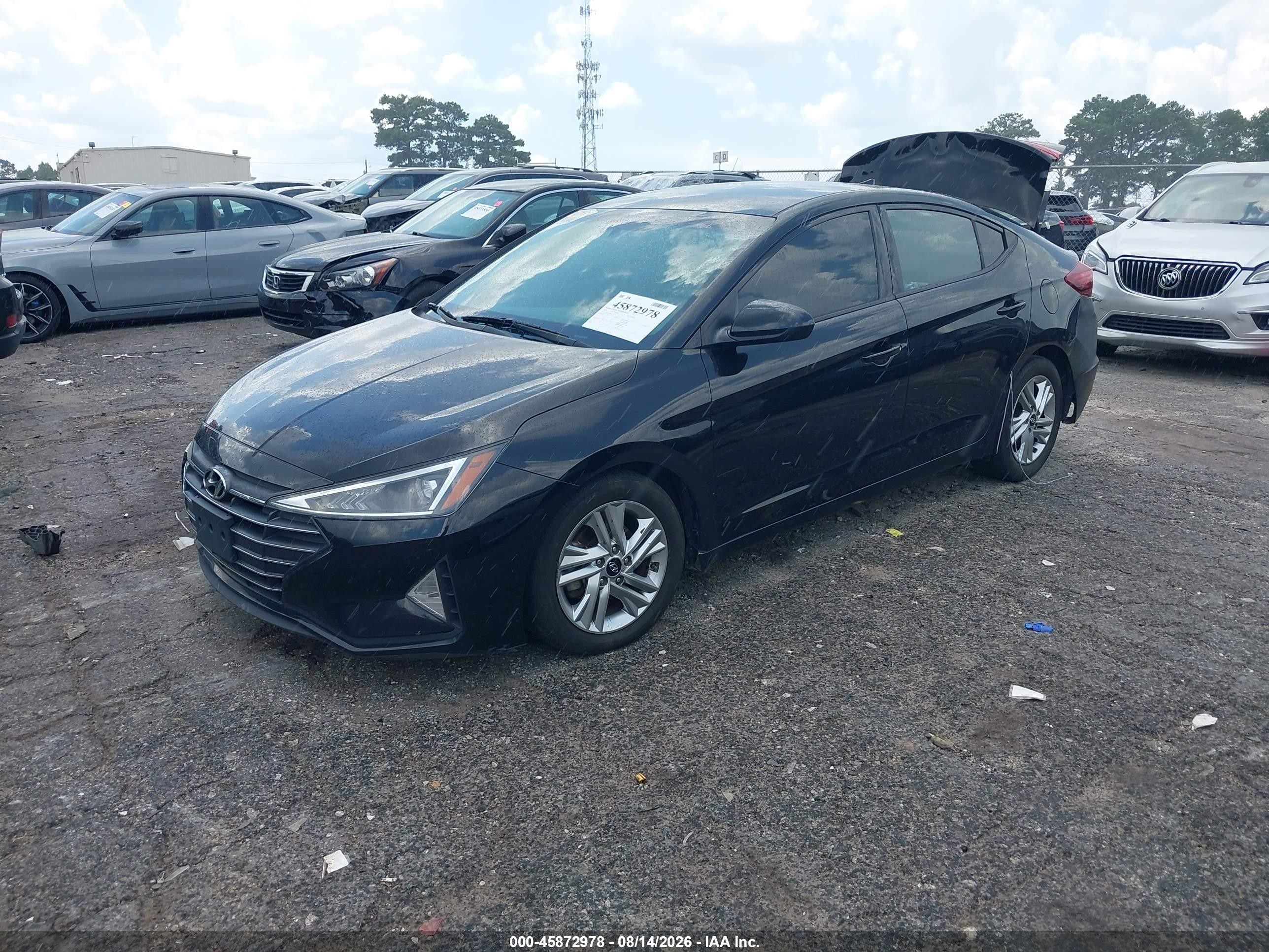2020 Hyundai Elantra Sel Черный vin: 5NPD84LF4LH574240