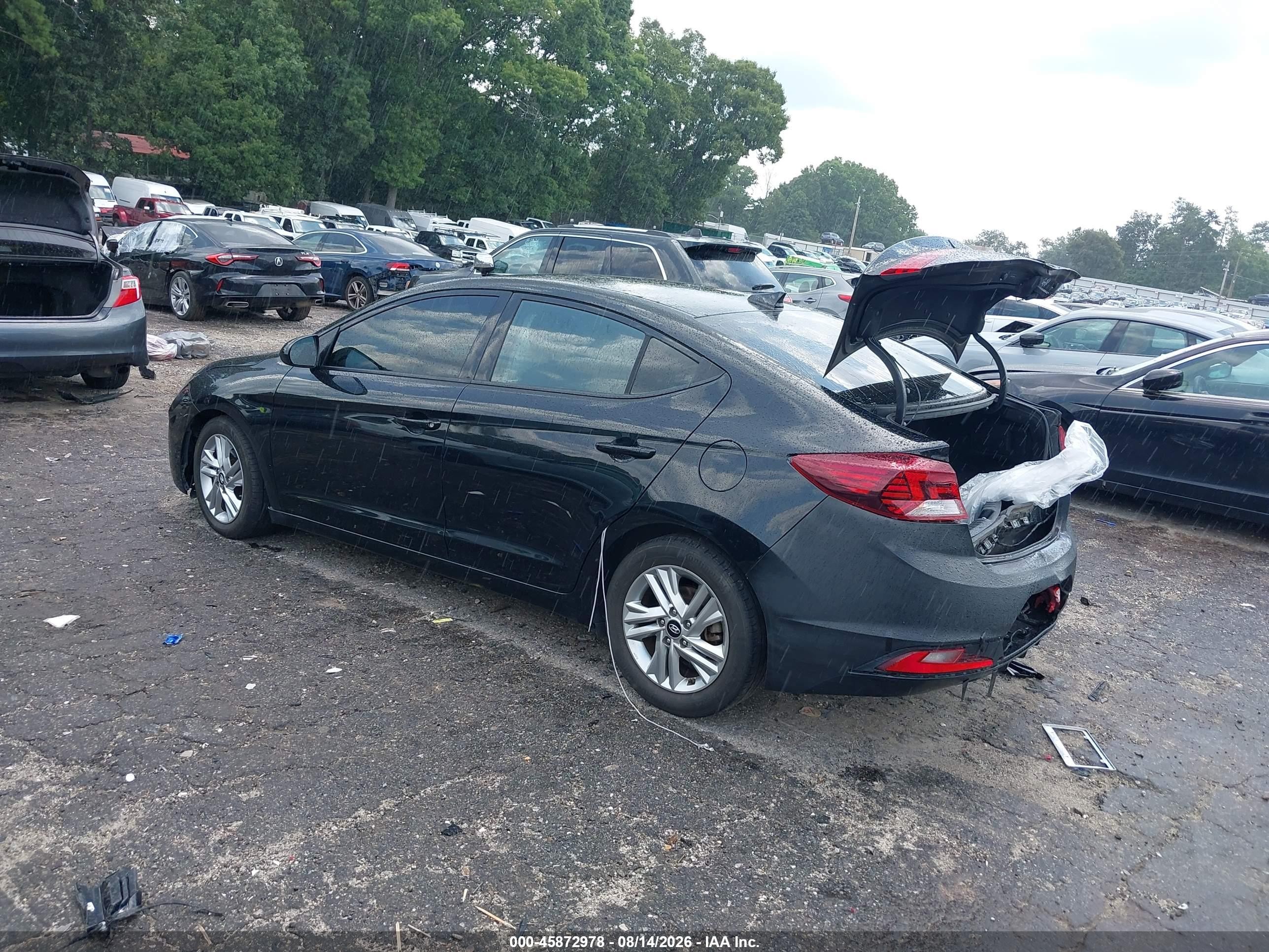 2020 Hyundai Elantra Sel Черный vin: 5NPD84LF4LH574240
