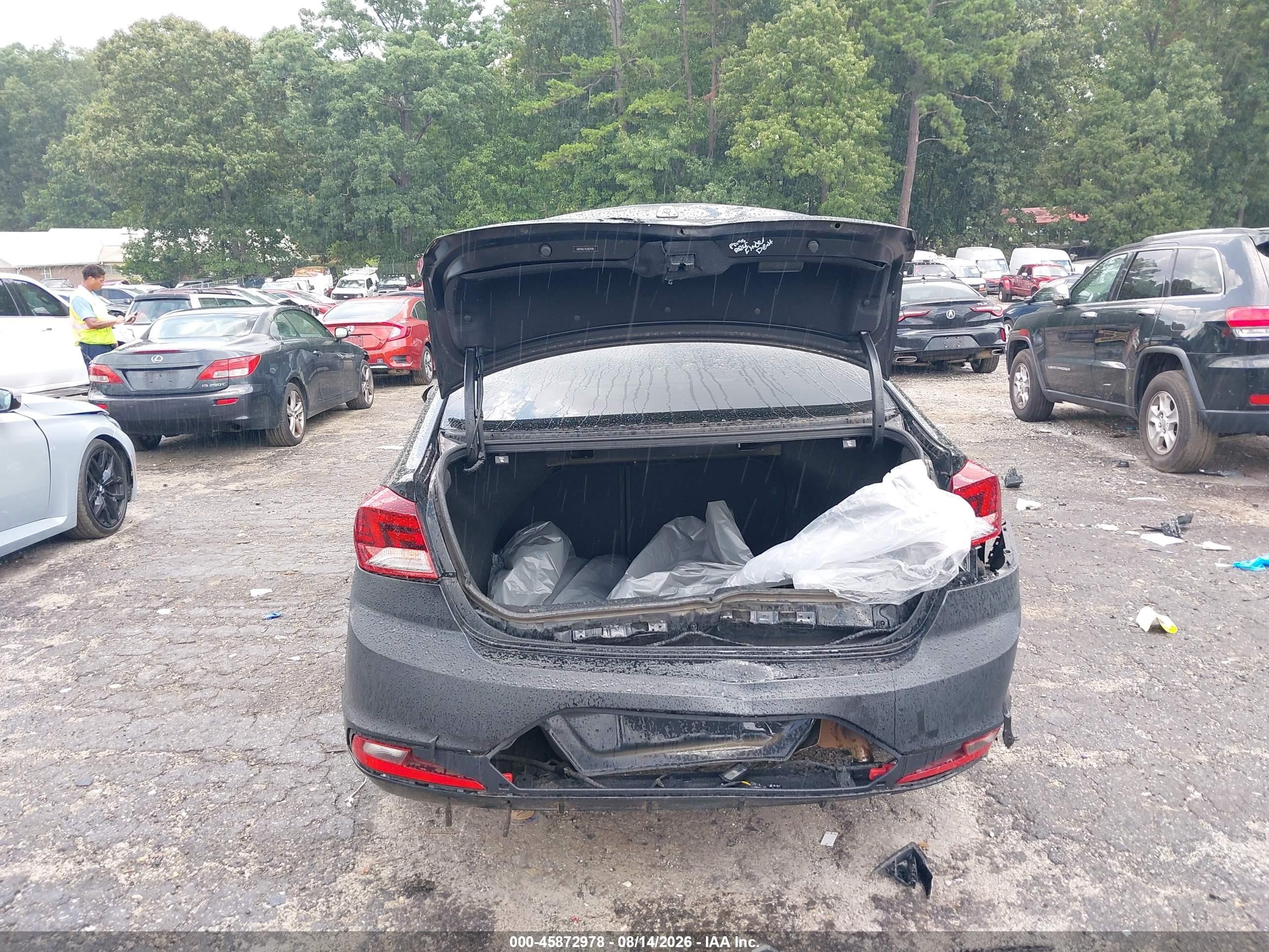 2020 Hyundai Elantra Sel Черный vin: 5NPD84LF4LH574240