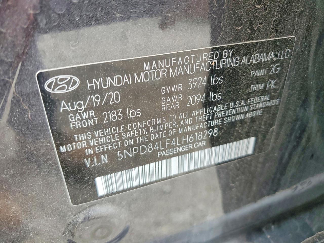2020 Hyundai Elantra Limited Gray vin: 5NPD84LF4LH618298
