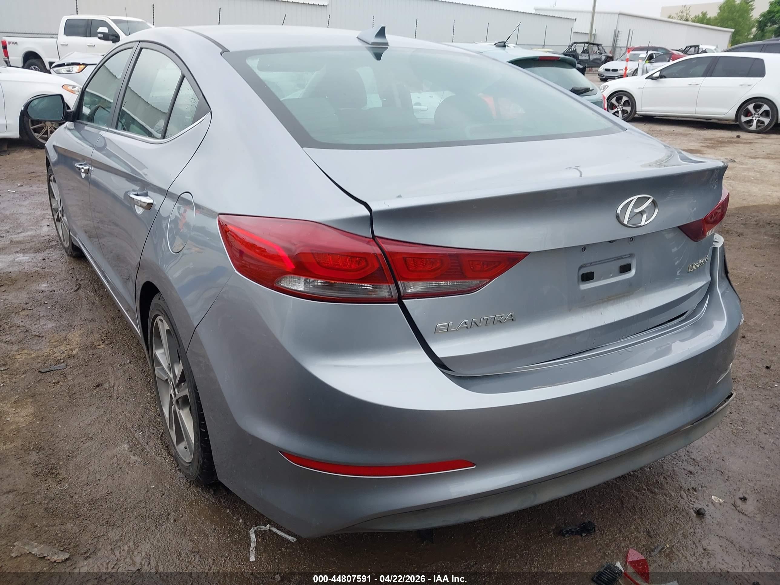 2017 Hyundai Elantra Limited Серый vin: 5NPD84LF5HH030370