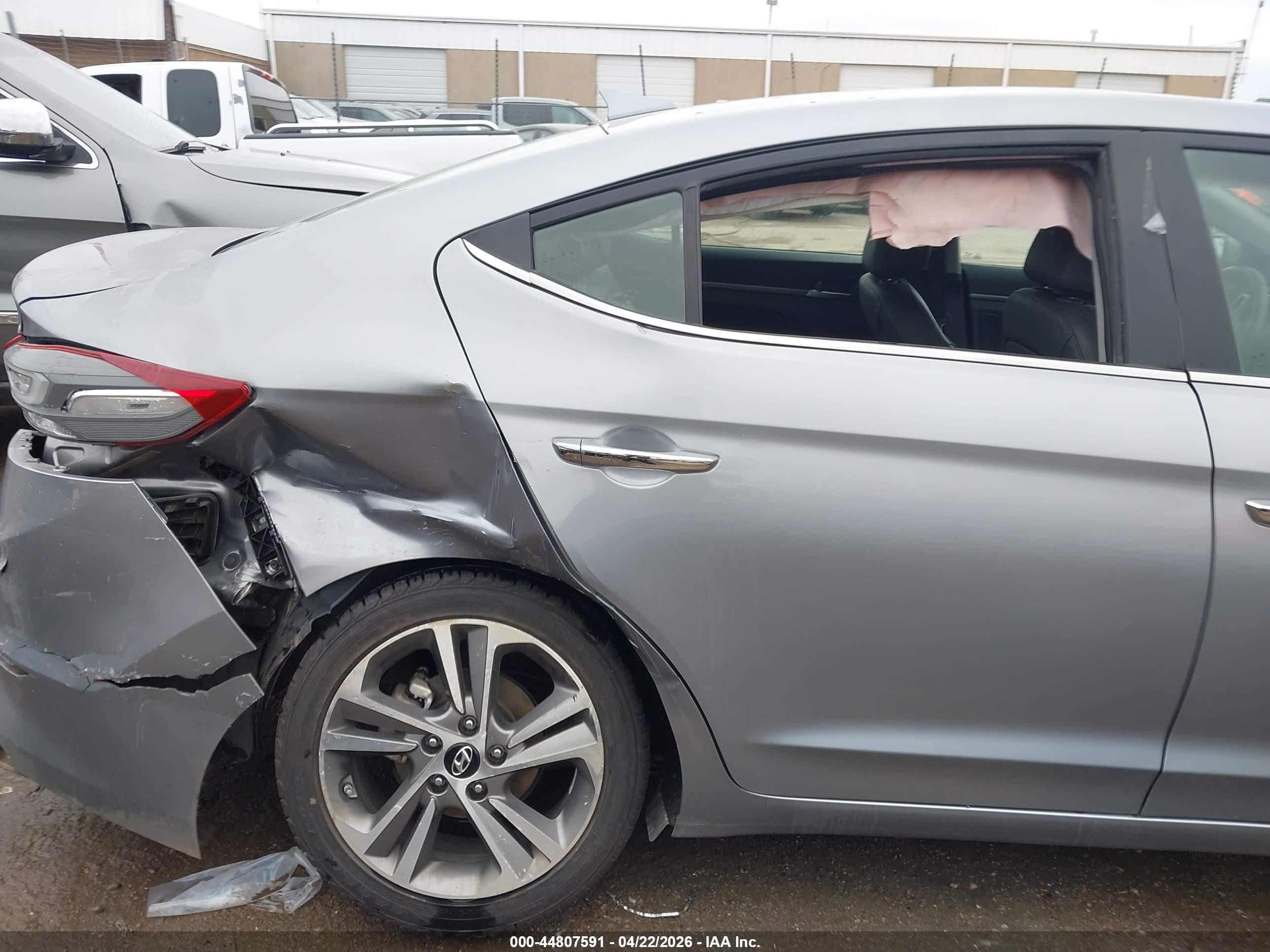 2017 Hyundai Elantra Limited Серый vin: 5NPD84LF5HH030370