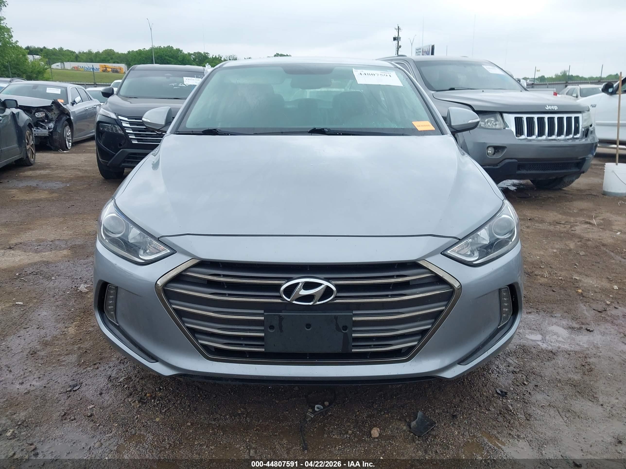 2017 Hyundai Elantra Limited Серый vin: 5NPD84LF5HH030370