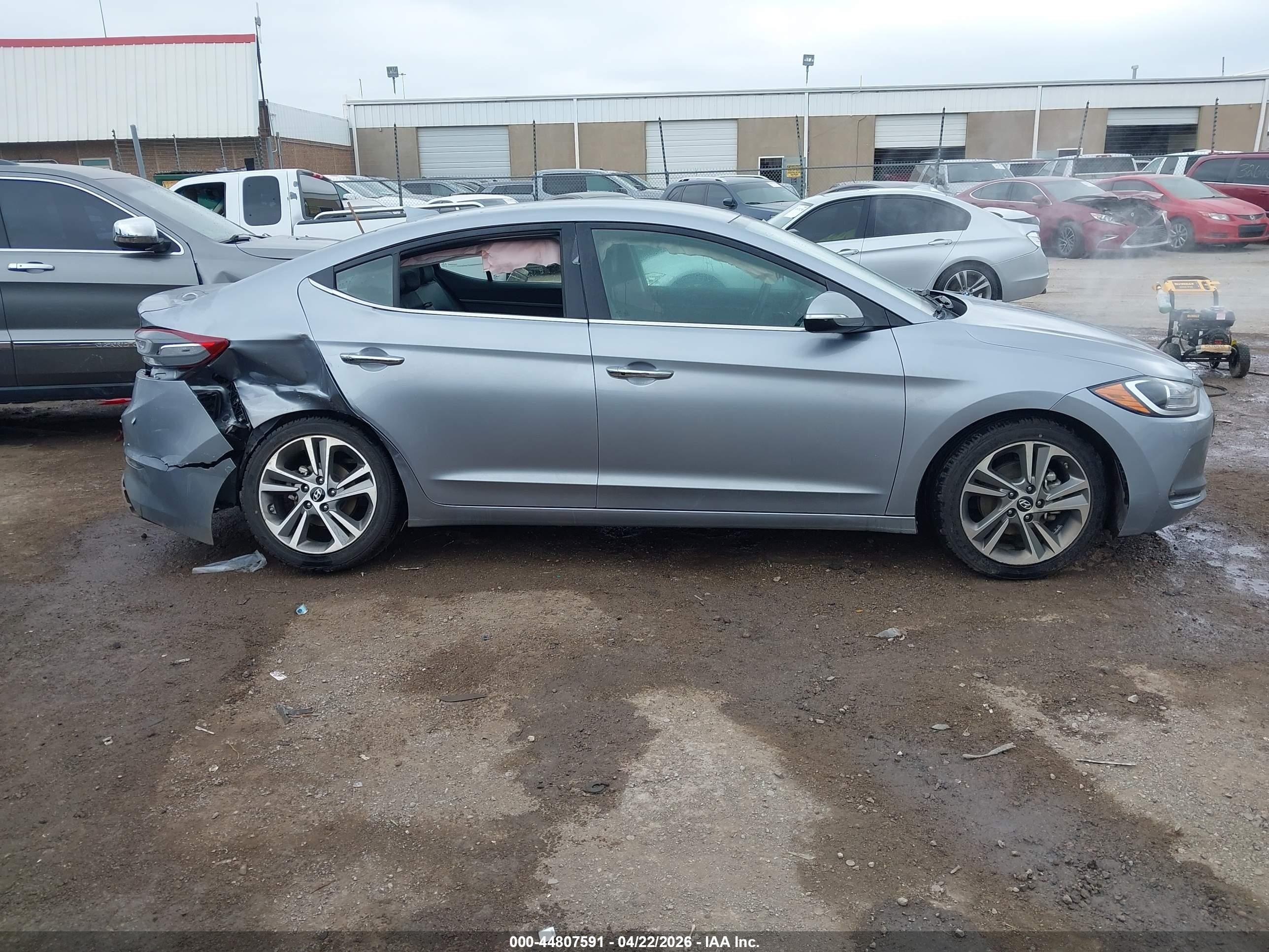 2017 Hyundai Elantra Limited Серый vin: 5NPD84LF5HH030370