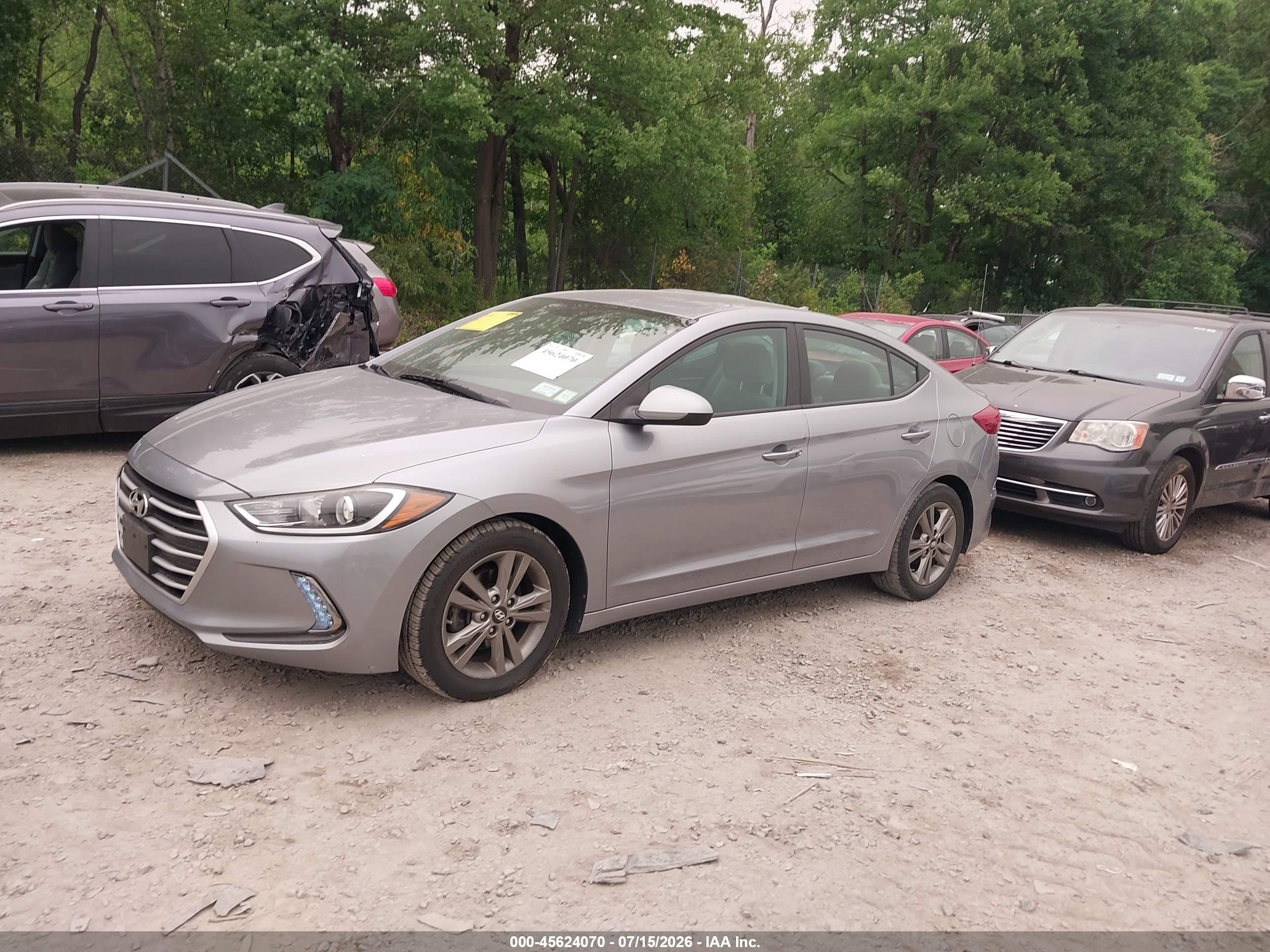 2017 Hyundai Elantra Se Silver vin: 5NPD84LF5HH090939
