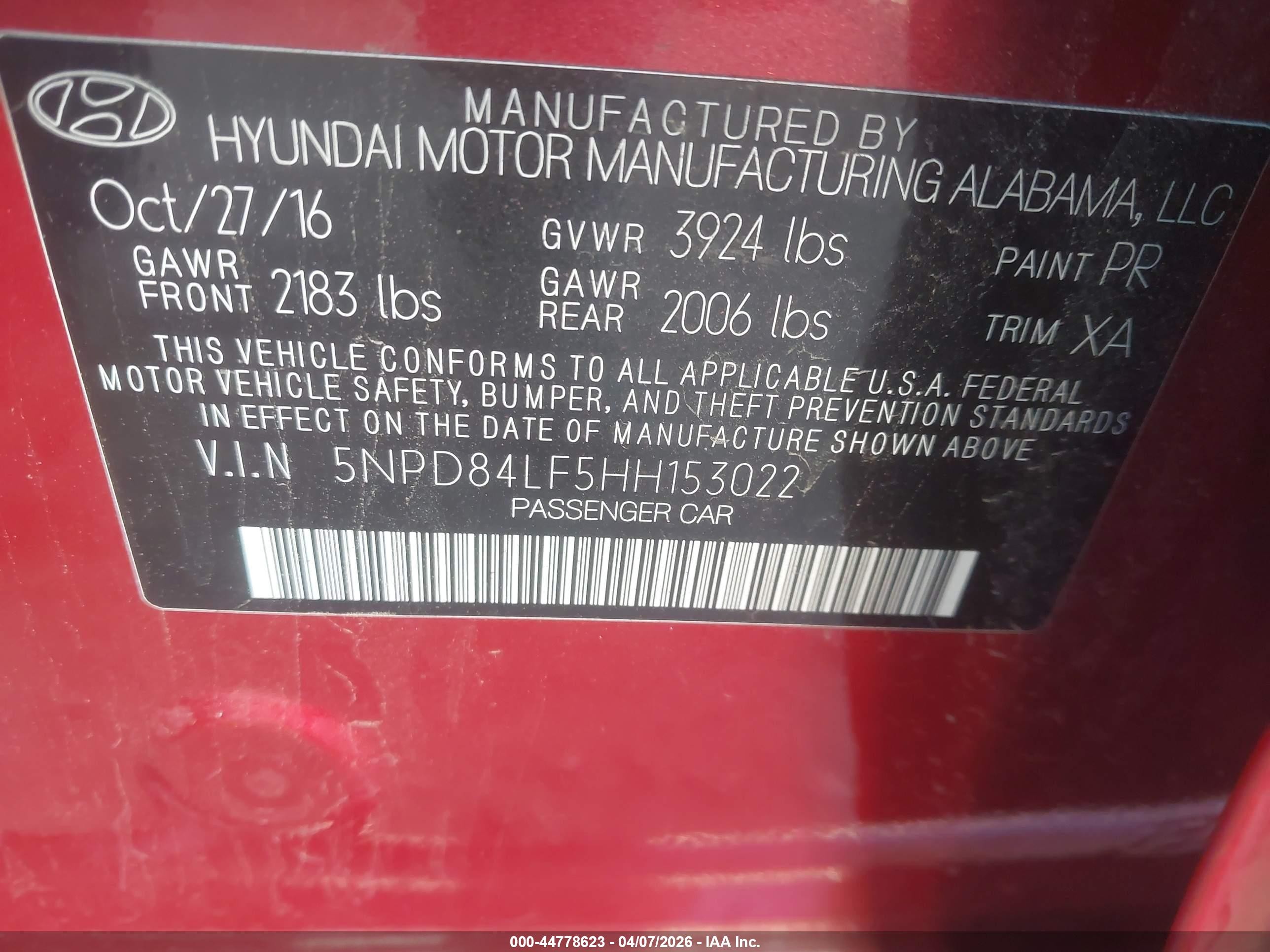 2017 Hyundai Elantra Se Maroon vin: 5NPD84LF5HH153022