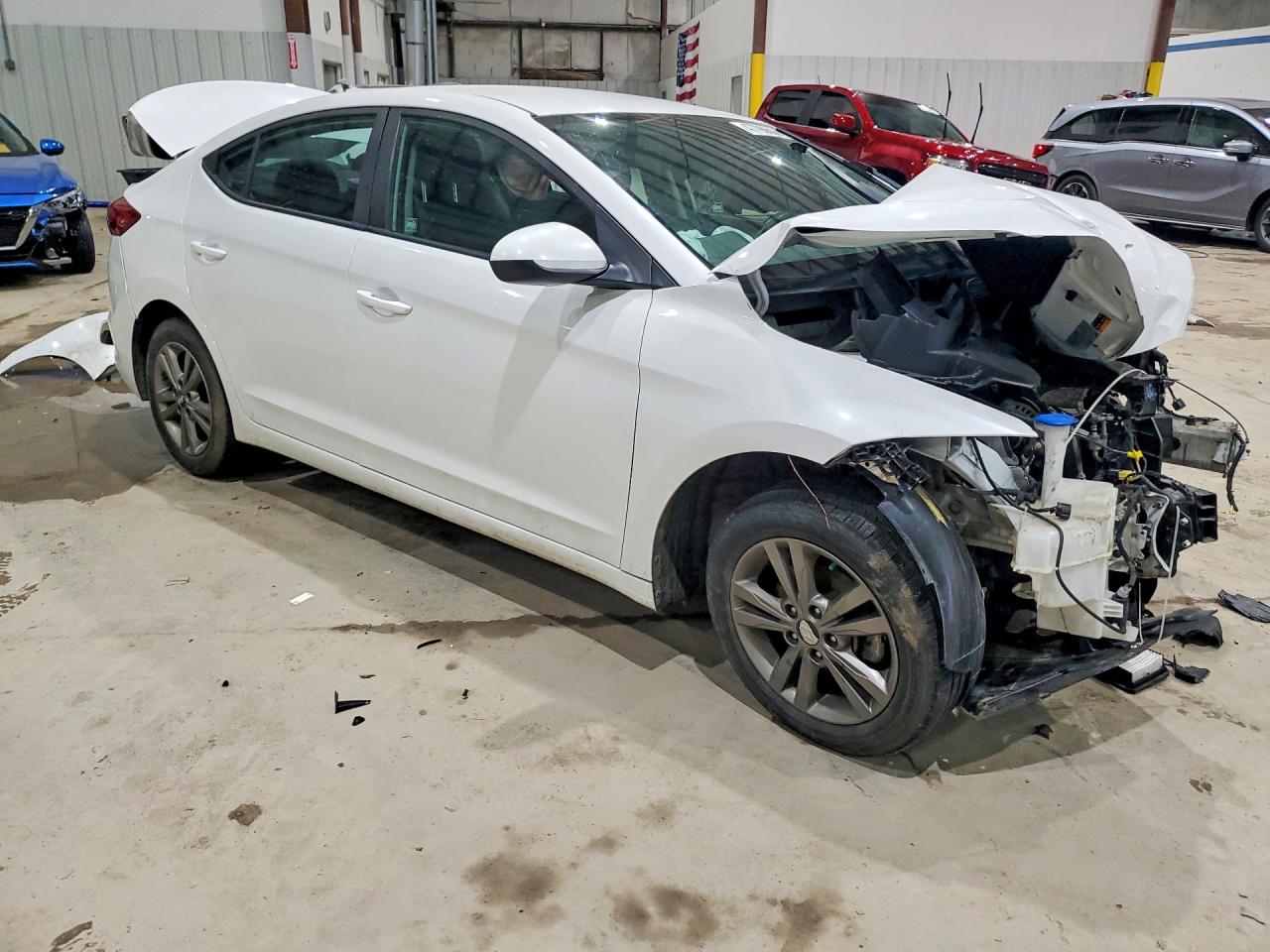2018 Hyundai Elantra Sel White vin: 5NPD84LF5JH301790