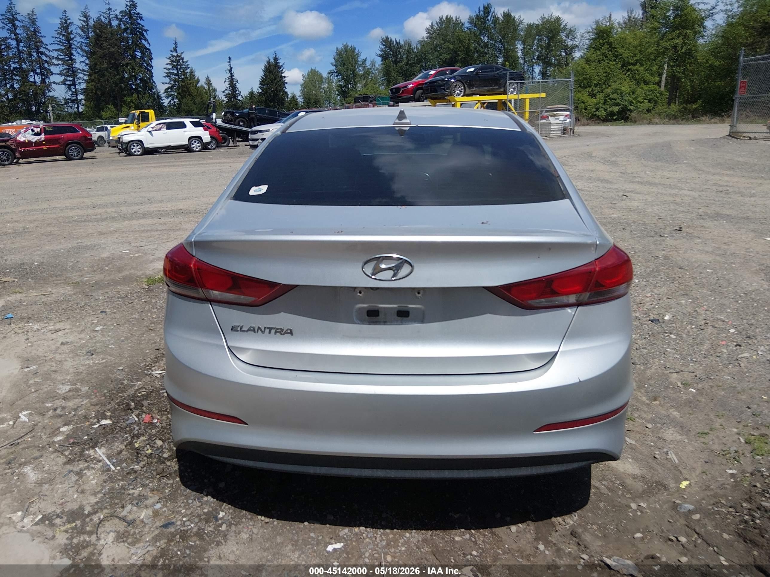 2018 Hyundai Elantra Sel Silver vin: 5NPD84LF5JH317746