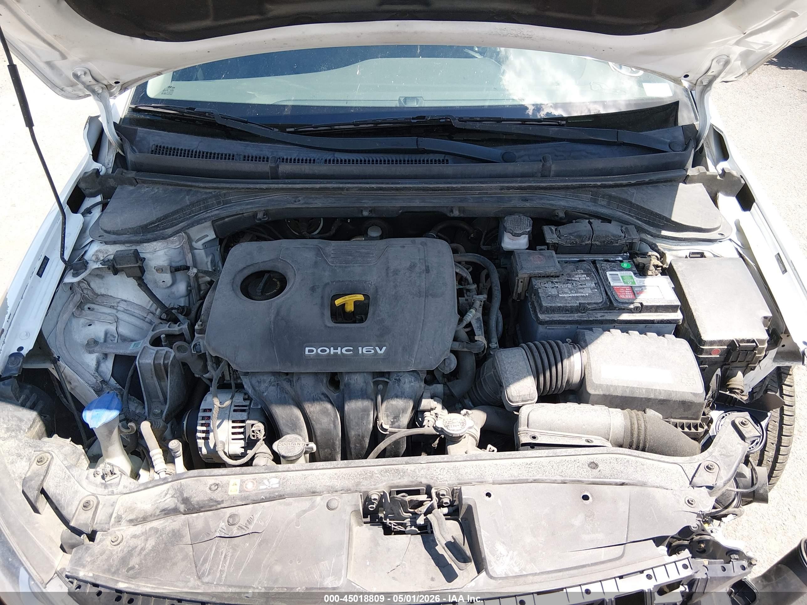 2018 Hyundai Elantra Sel White vin: 5NPD84LF5JH327189