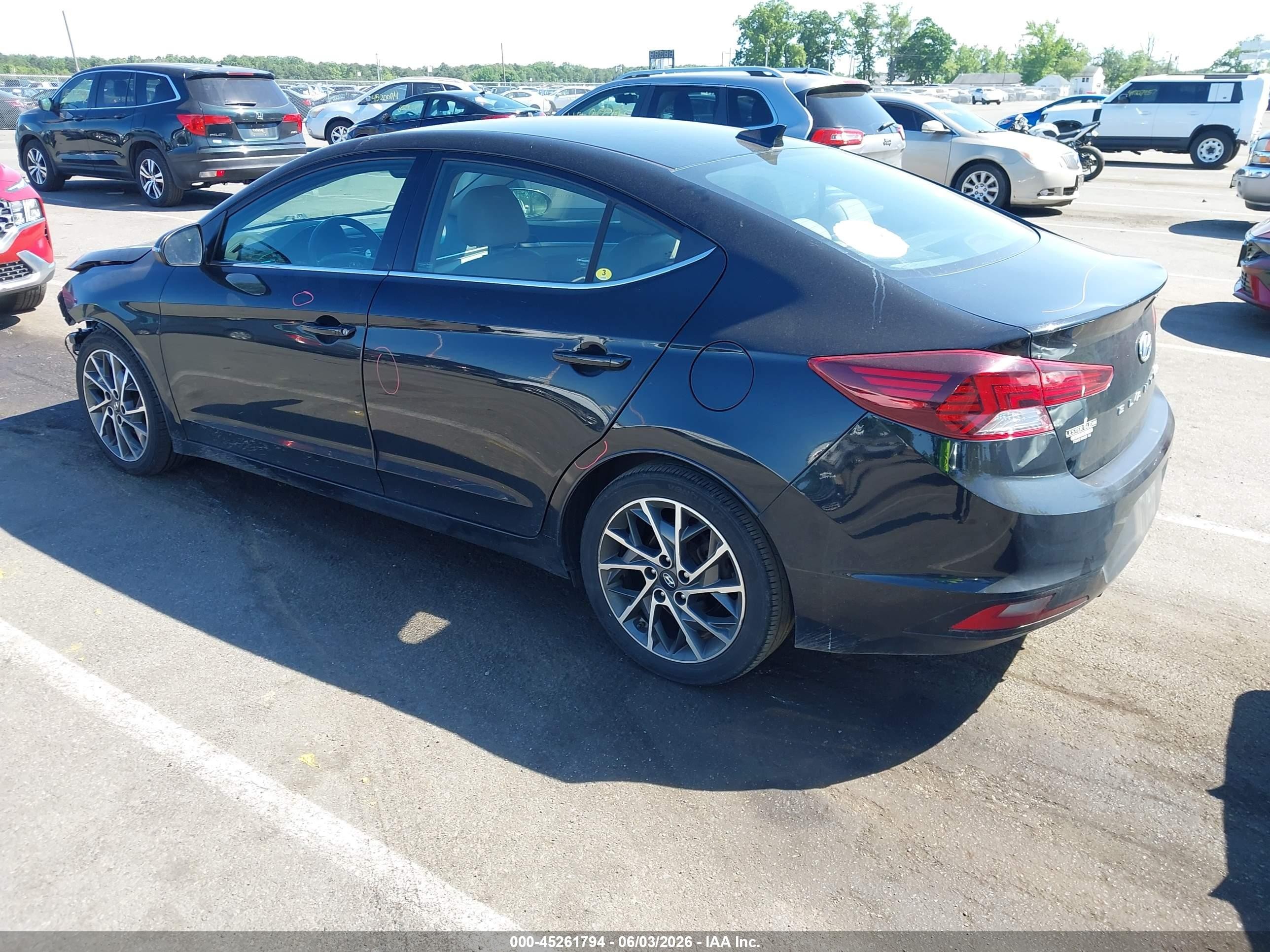 2020 Hyundai Elantra Limited Black vin: 5NPD84LF5LH523507