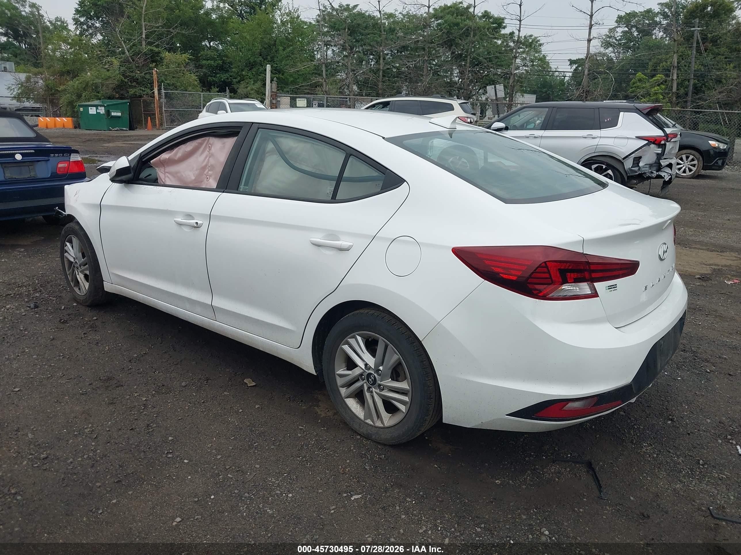 2020 Hyundai Elantra Sel White vin: 5NPD84LF5LH582637