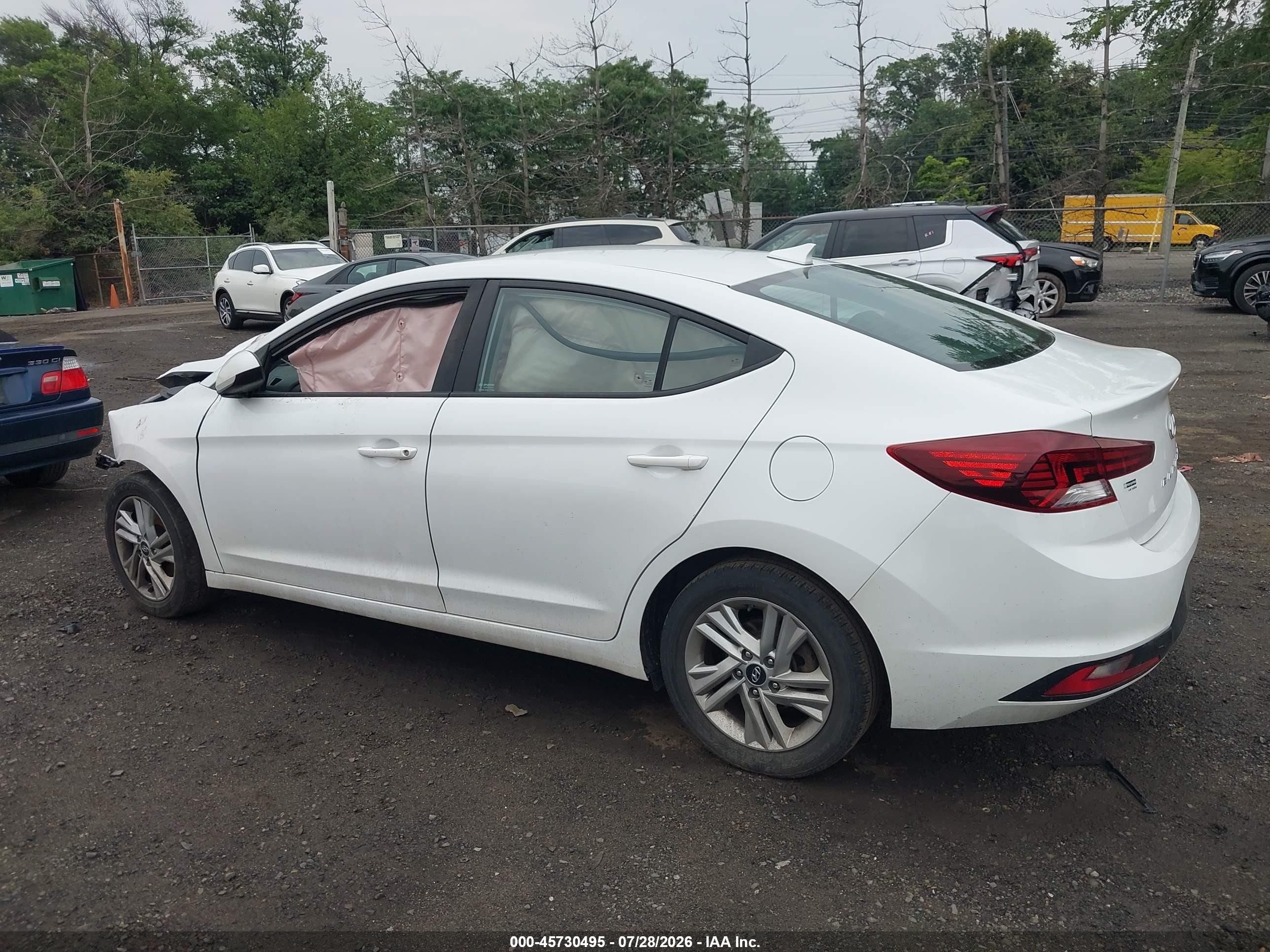 2020 Hyundai Elantra Sel White vin: 5NPD84LF5LH582637