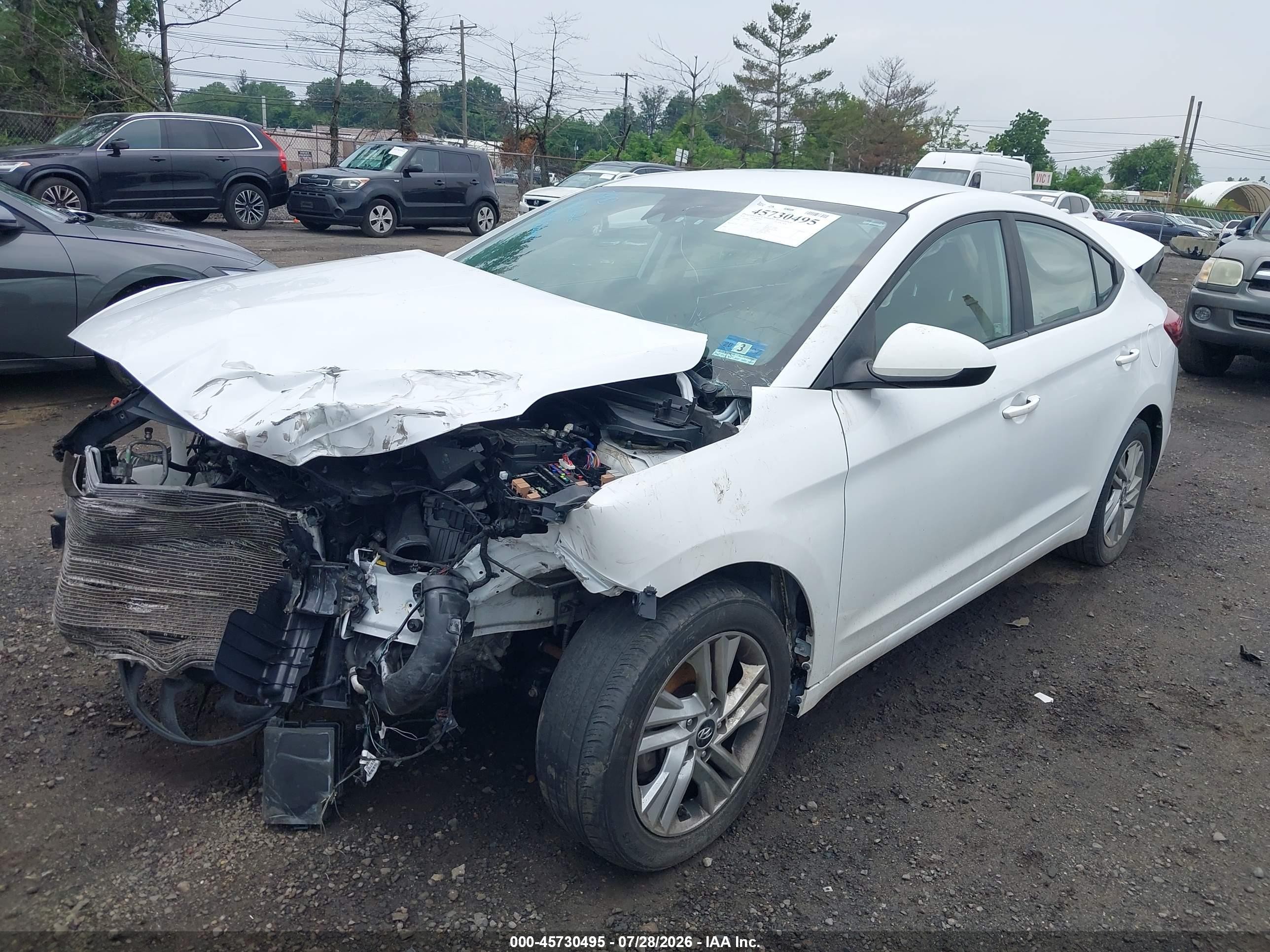 2020 Hyundai Elantra Sel White vin: 5NPD84LF5LH582637