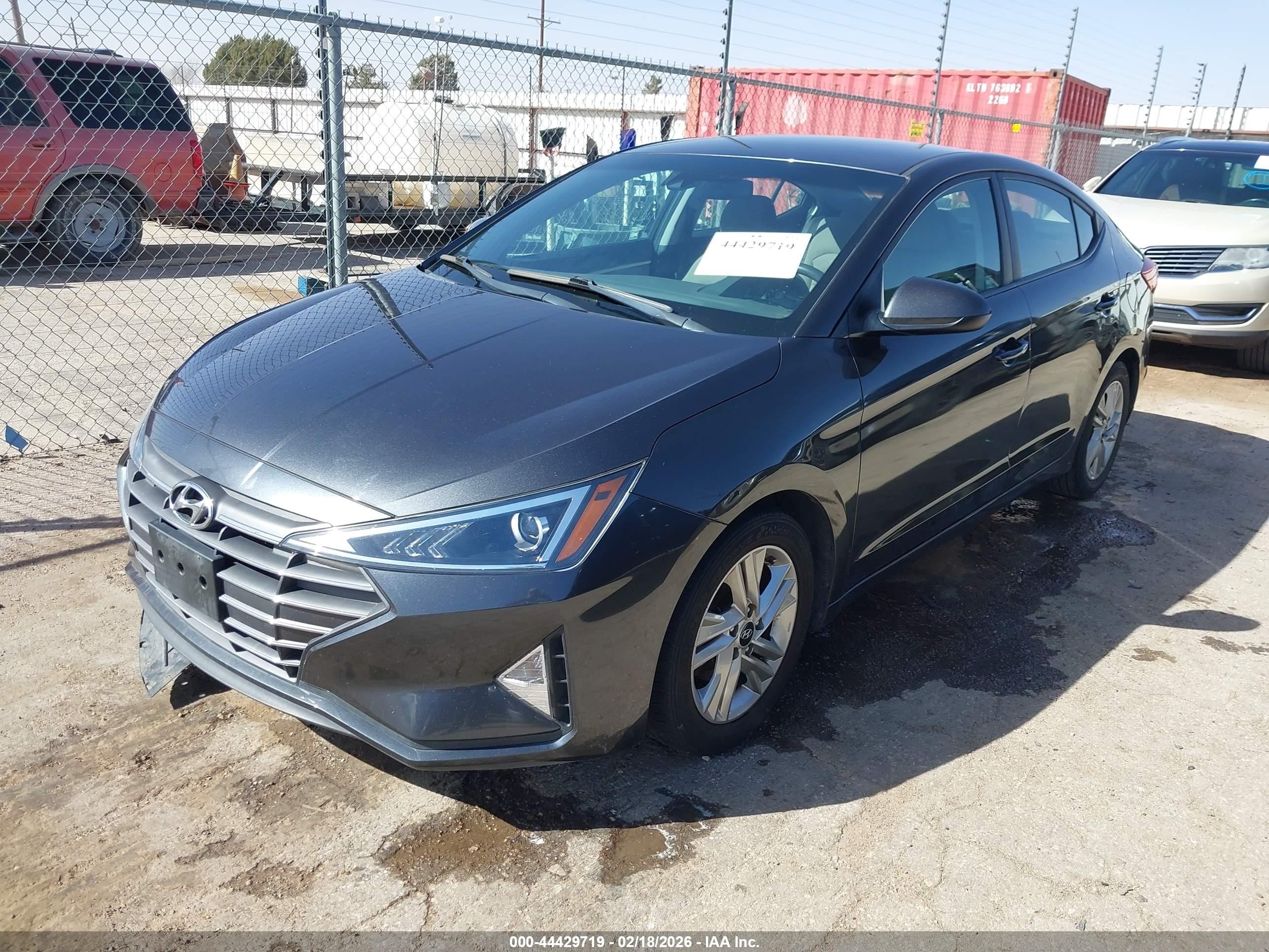 2020 Hyundai Elantra Sel Gray vin: 5NPD84LF5LH622330
