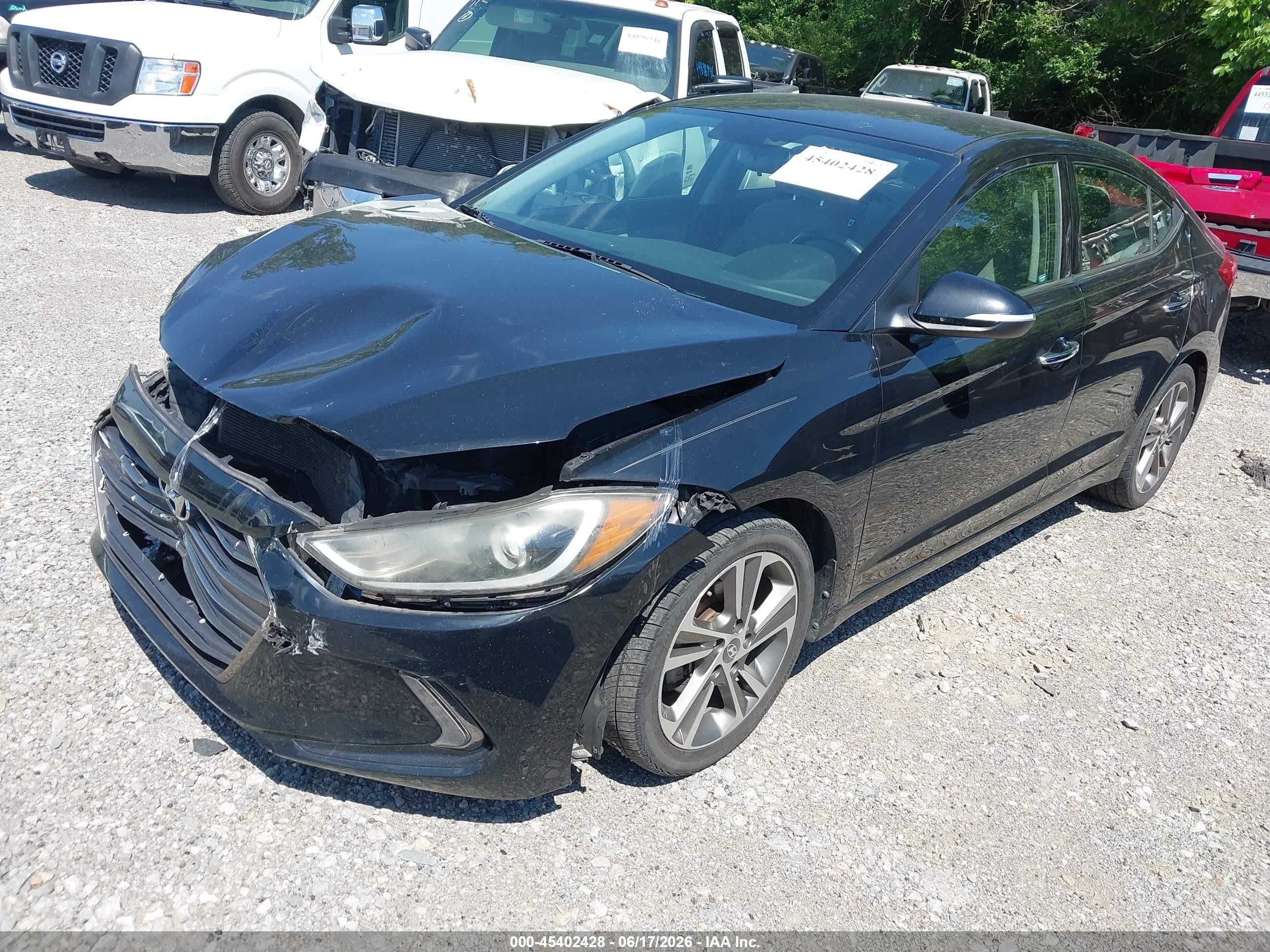 2017 Hyundai Elantra Limited Black vin: 5NPD84LF6HH003873