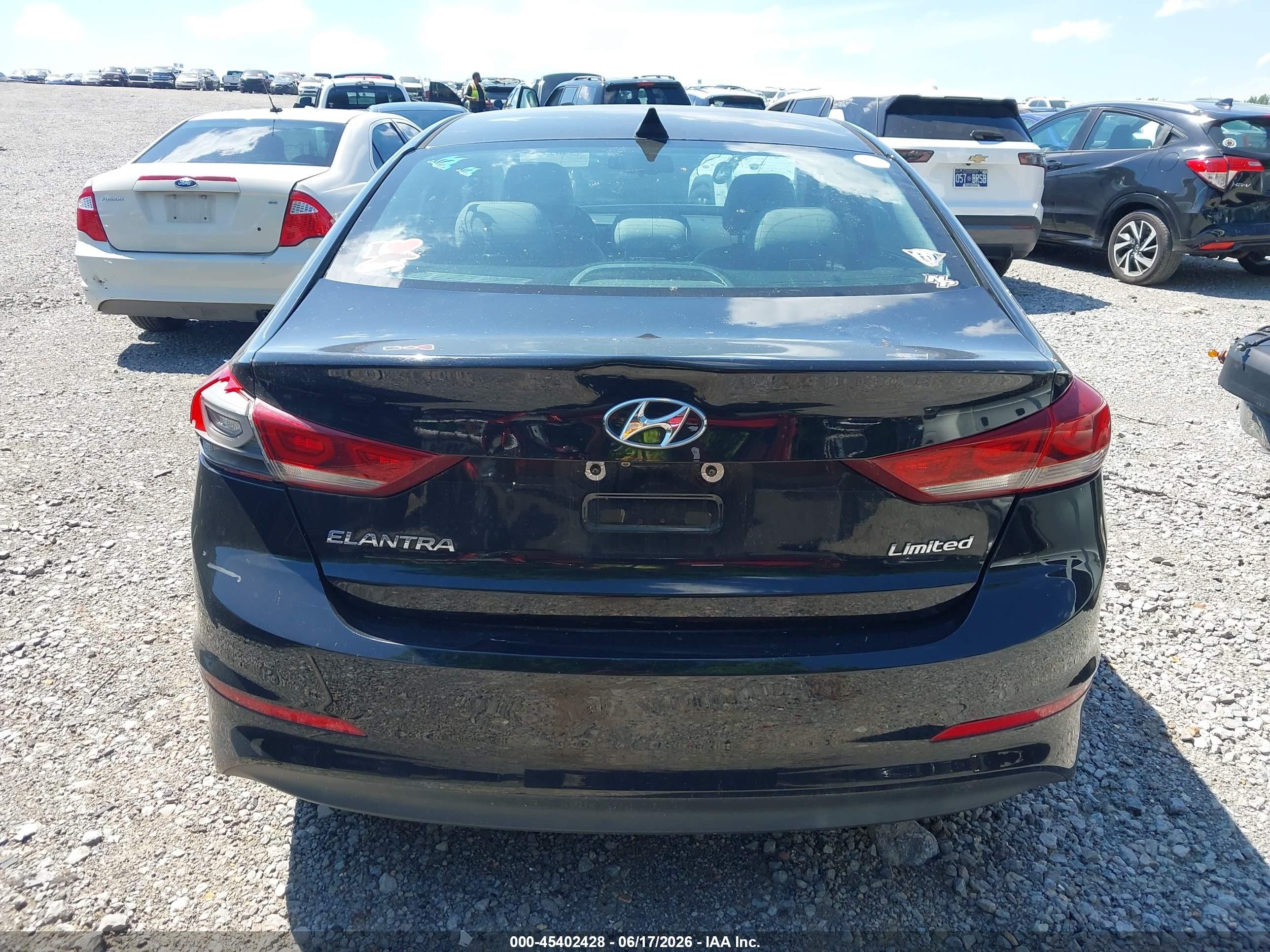 2017 Hyundai Elantra Limited Black vin: 5NPD84LF6HH003873