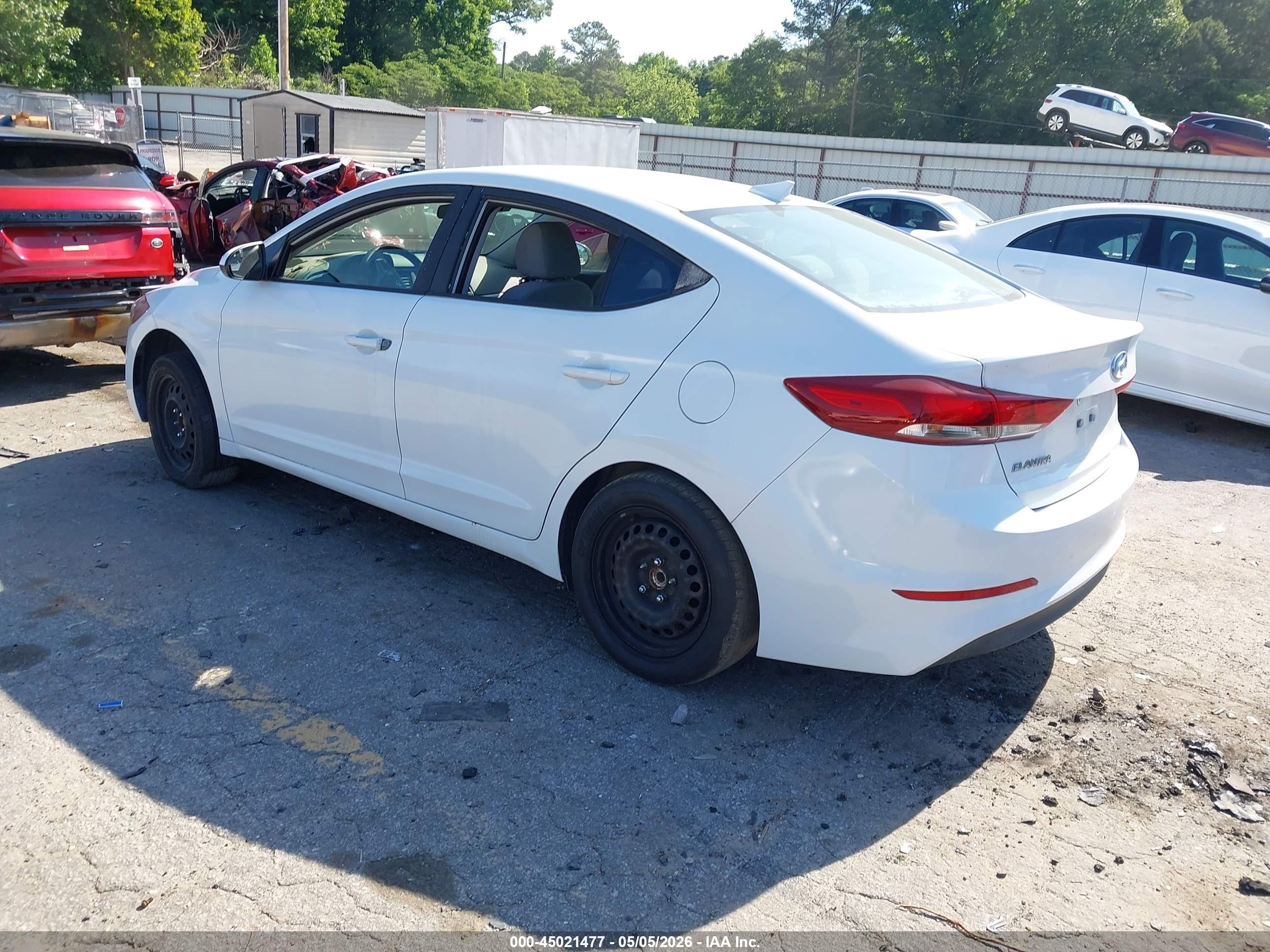 2017 Hyundai Elantra Se White vin: 5NPD84LF6HH147181
