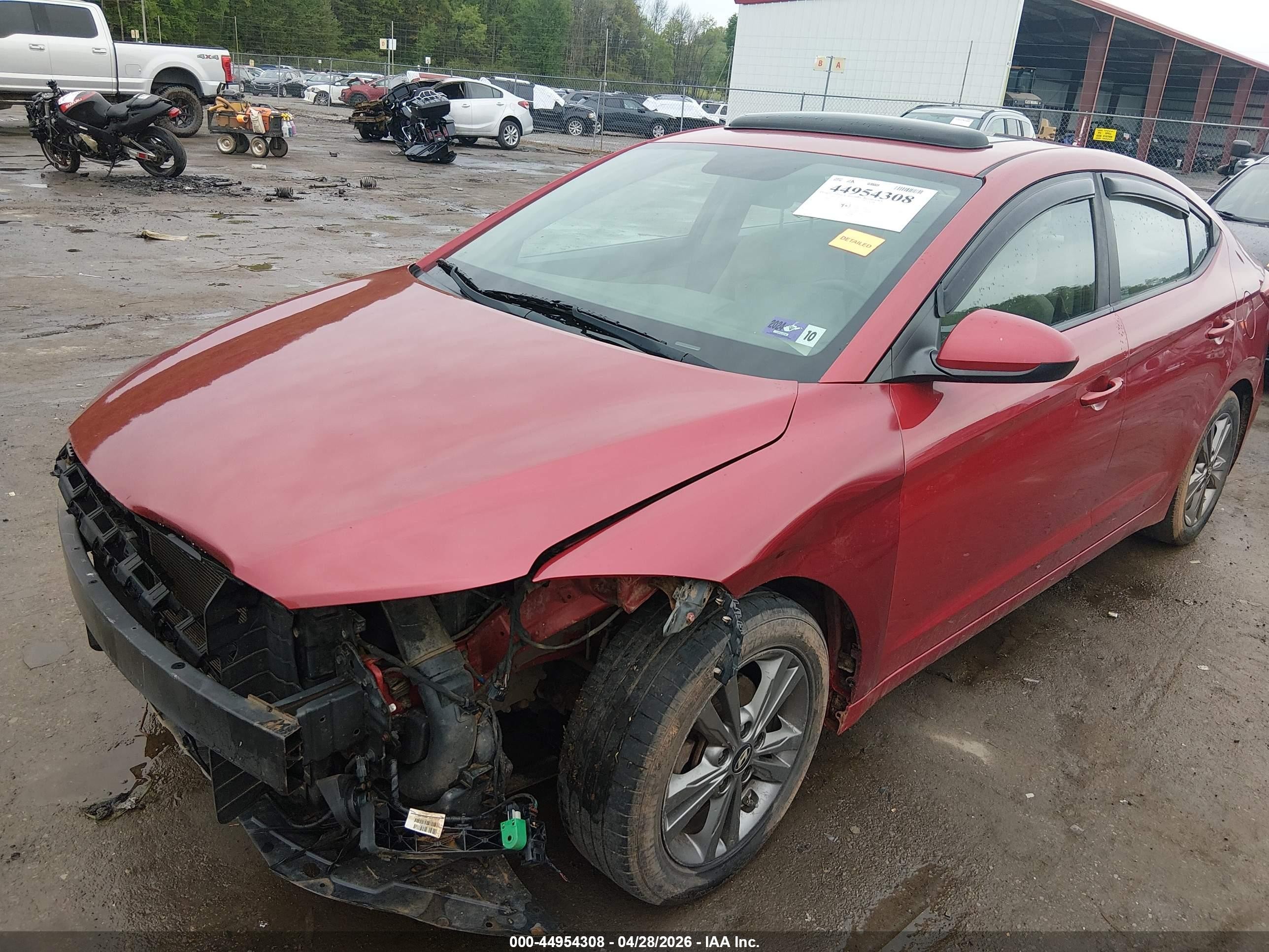 2017 Hyundai Elantra Value Edition Темно-бордовый vin: 5NPD84LF6HH162702