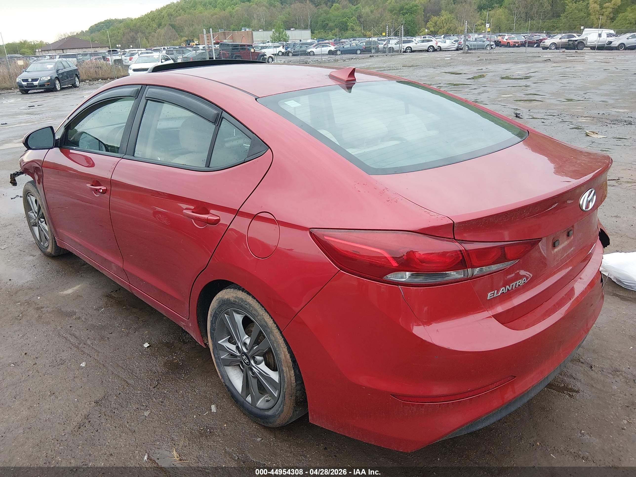 2017 Hyundai Elantra Value Edition Темно-бордовый vin: 5NPD84LF6HH162702
