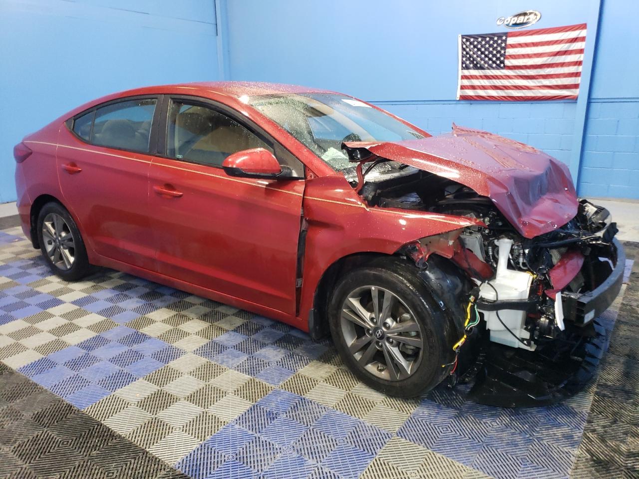 2018 Hyundai Elantra Sel Red vin: 5NPD84LF6JH235721