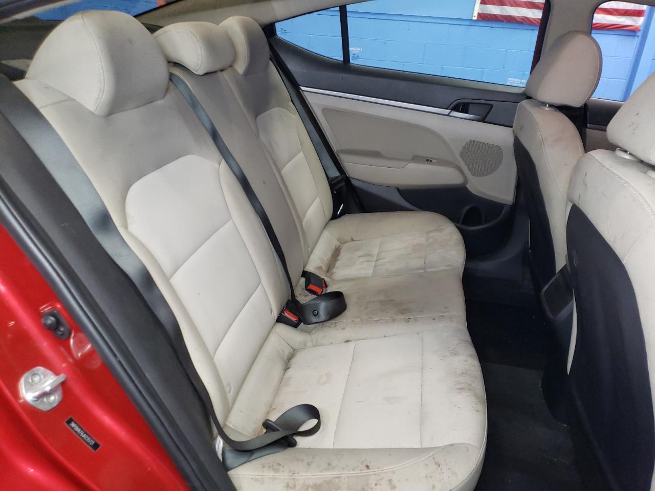 2018 Hyundai Elantra Sel Red vin: 5NPD84LF6JH235721 Damage: Left Rear Seat, Stained, Permanent