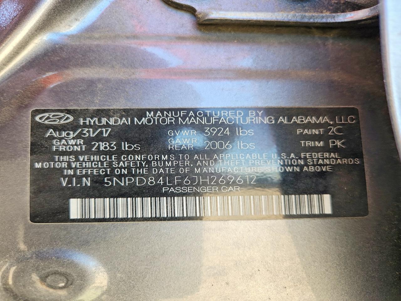 2018 Hyundai Elantra Value Edition Gray vin: 5NPD84LF6JH269612