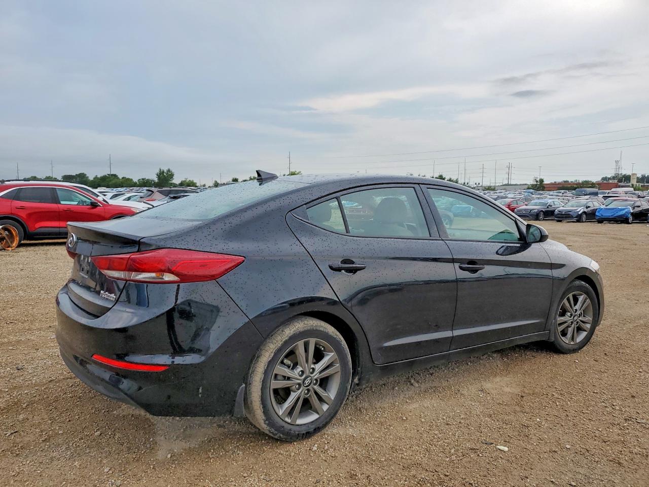2018 Hyundai Elantra Sel Черный vin: 5NPD84LF6JH377891
