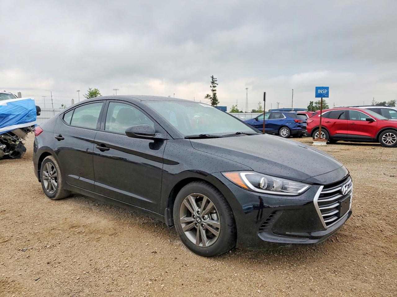 2018 Hyundai Elantra Sel Черный vin: 5NPD84LF6JH377891