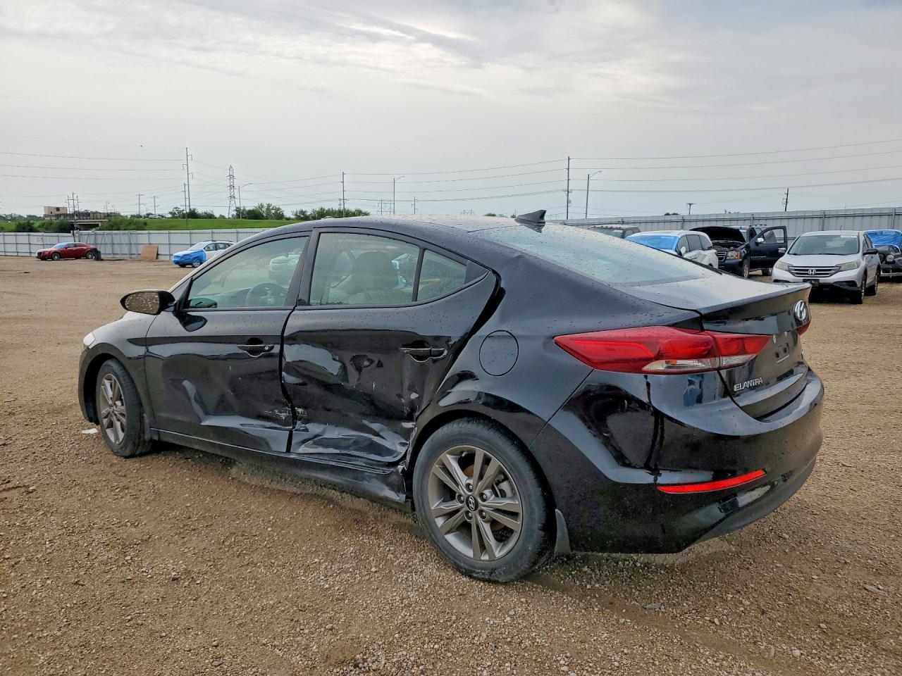 2018 Hyundai Elantra Sel Черный vin: 5NPD84LF6JH377891