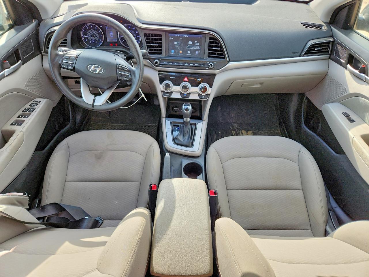 2019 Hyundai Elantra Sel Gray vin: 5NPD84LF6KH468256