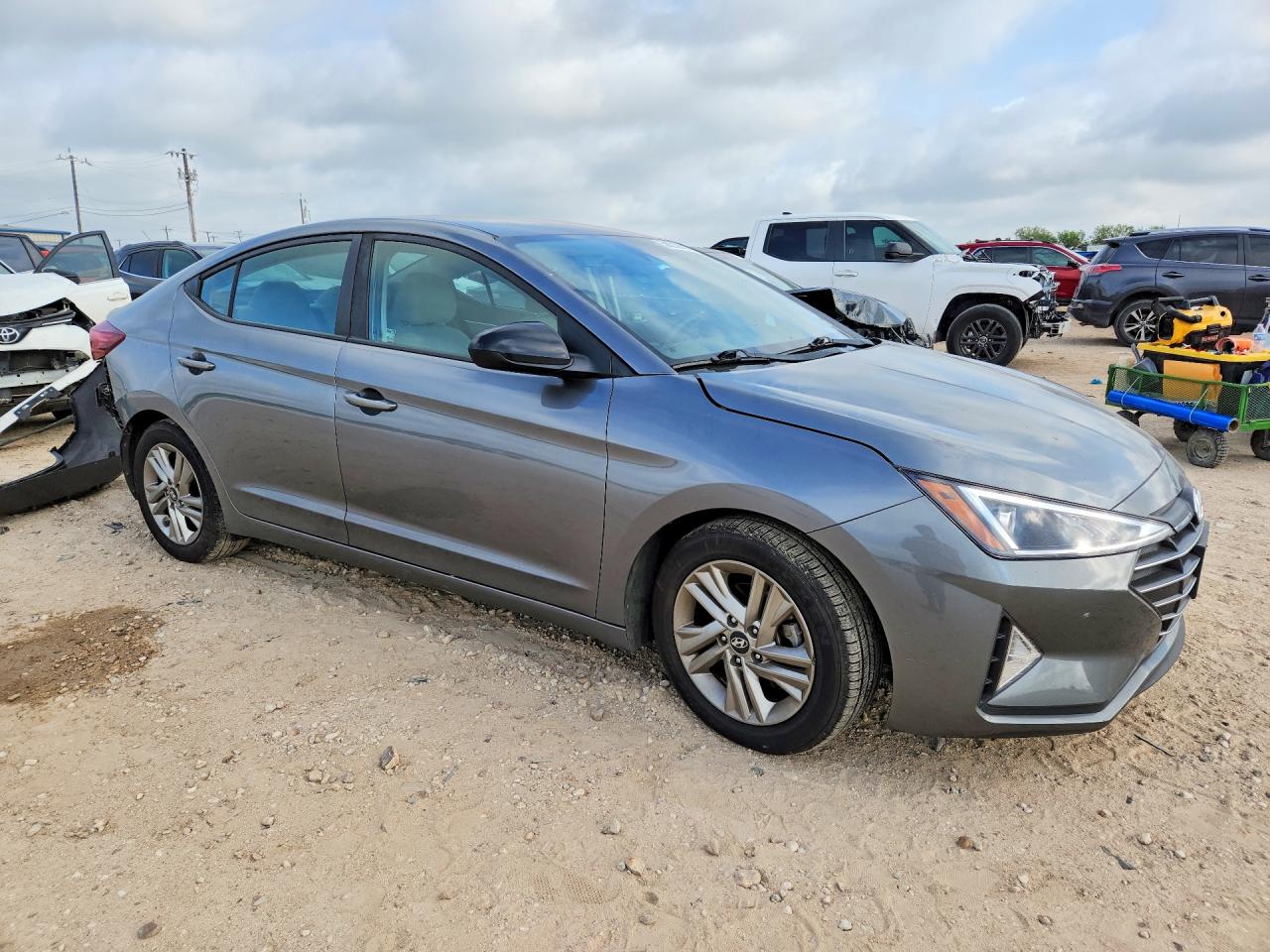 2019 Hyundai Elantra Sel Gray vin: 5NPD84LF6KH468256