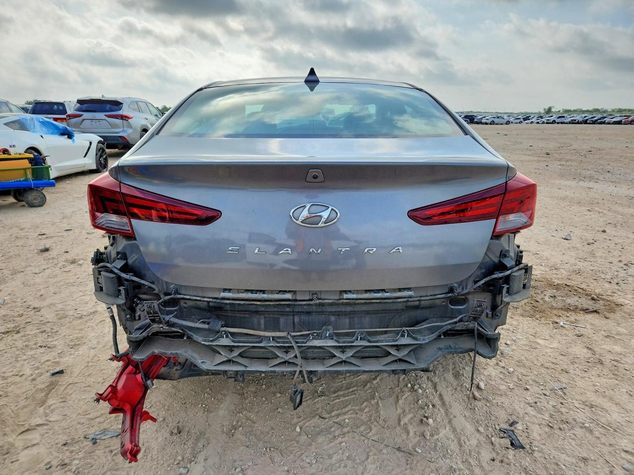 2019 Hyundai Elantra Sel Gray vin: 5NPD84LF6KH468256