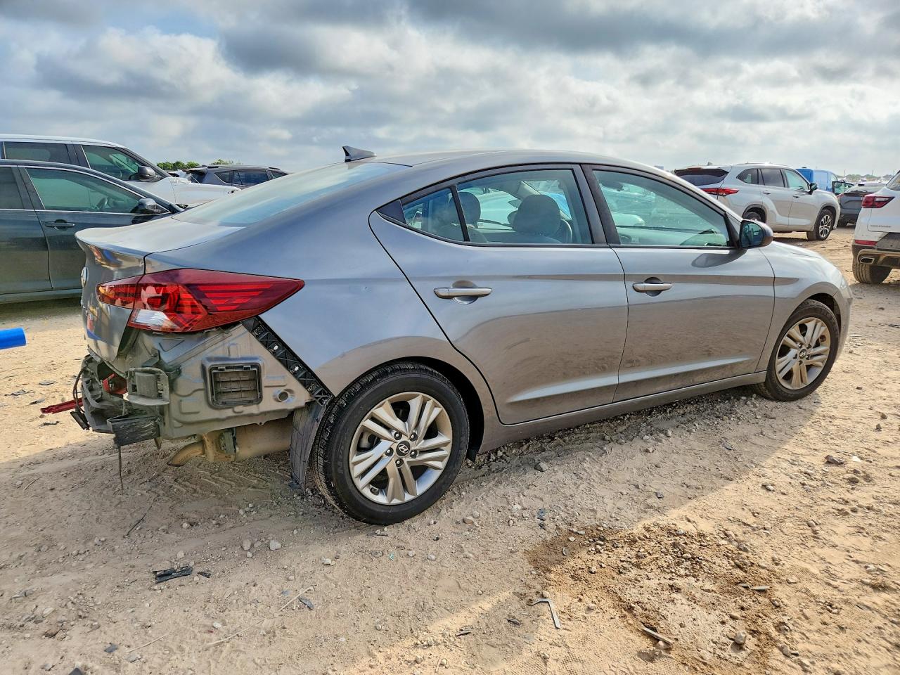 2019 Hyundai Elantra Sel Gray vin: 5NPD84LF6KH468256
