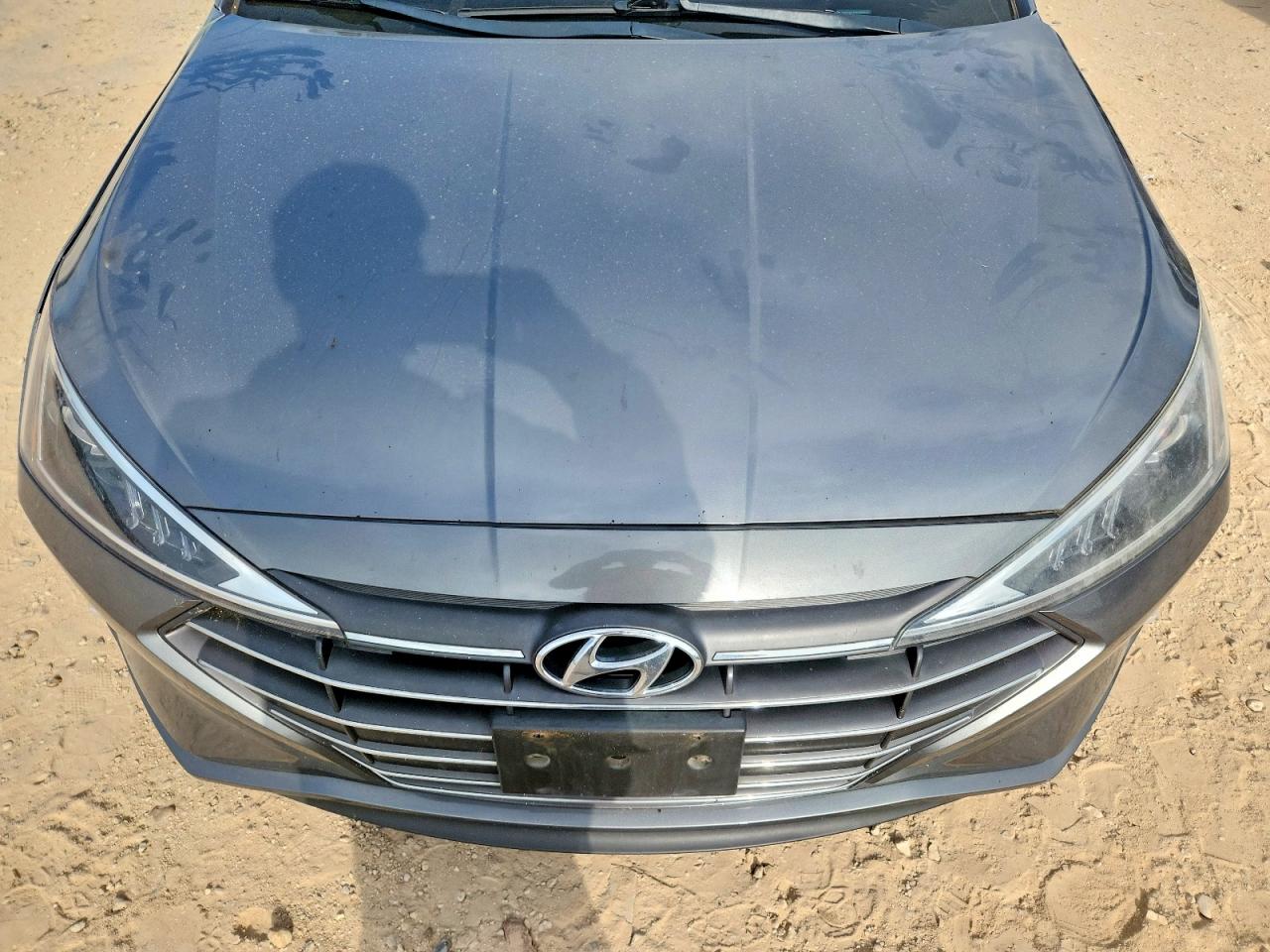 2019 Hyundai Elantra Sel Gray vin: 5NPD84LF6KH468256
