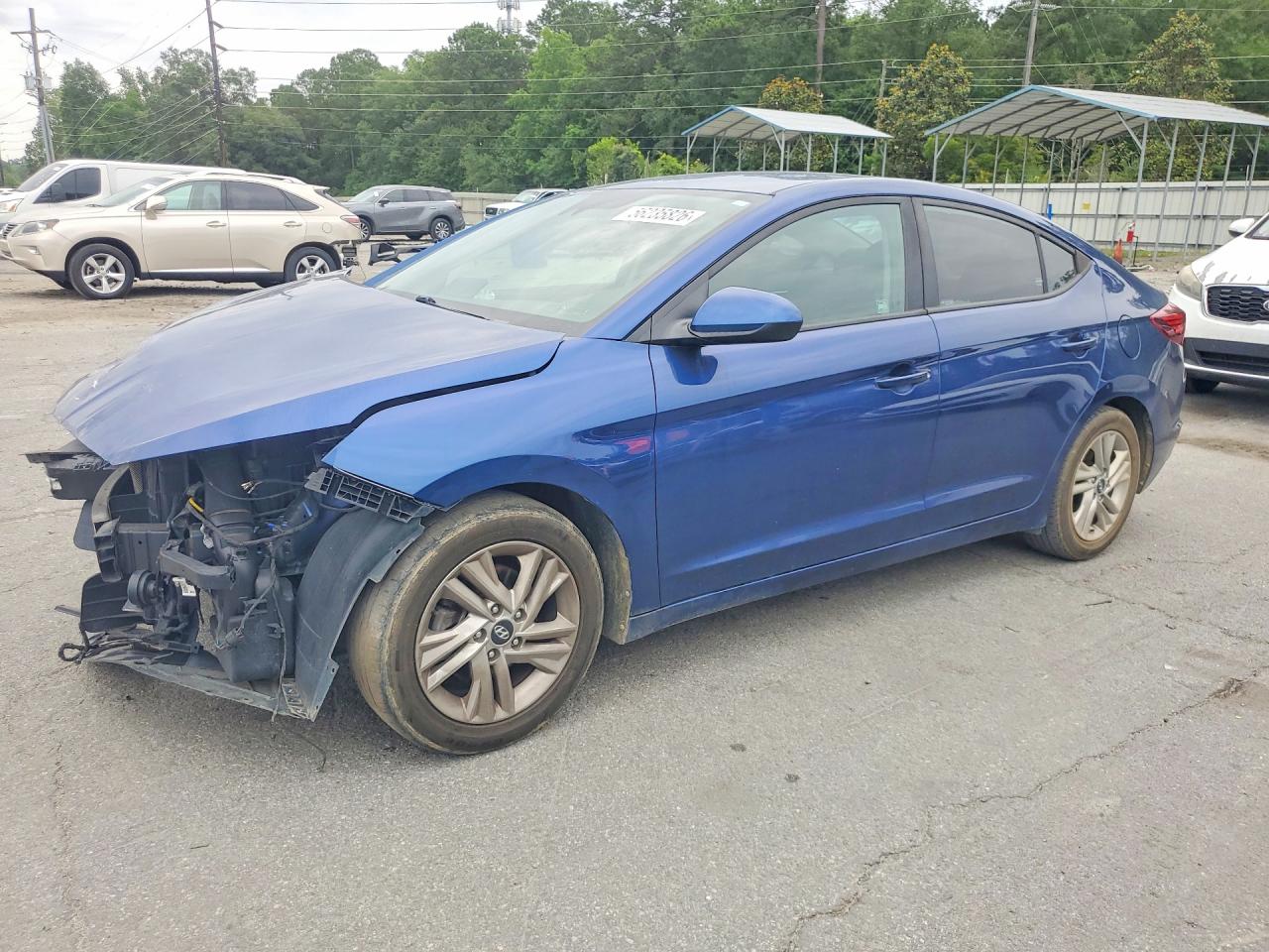 2020 Hyundai Elantra Sel Синий vin: 5NPD84LF6LH523371